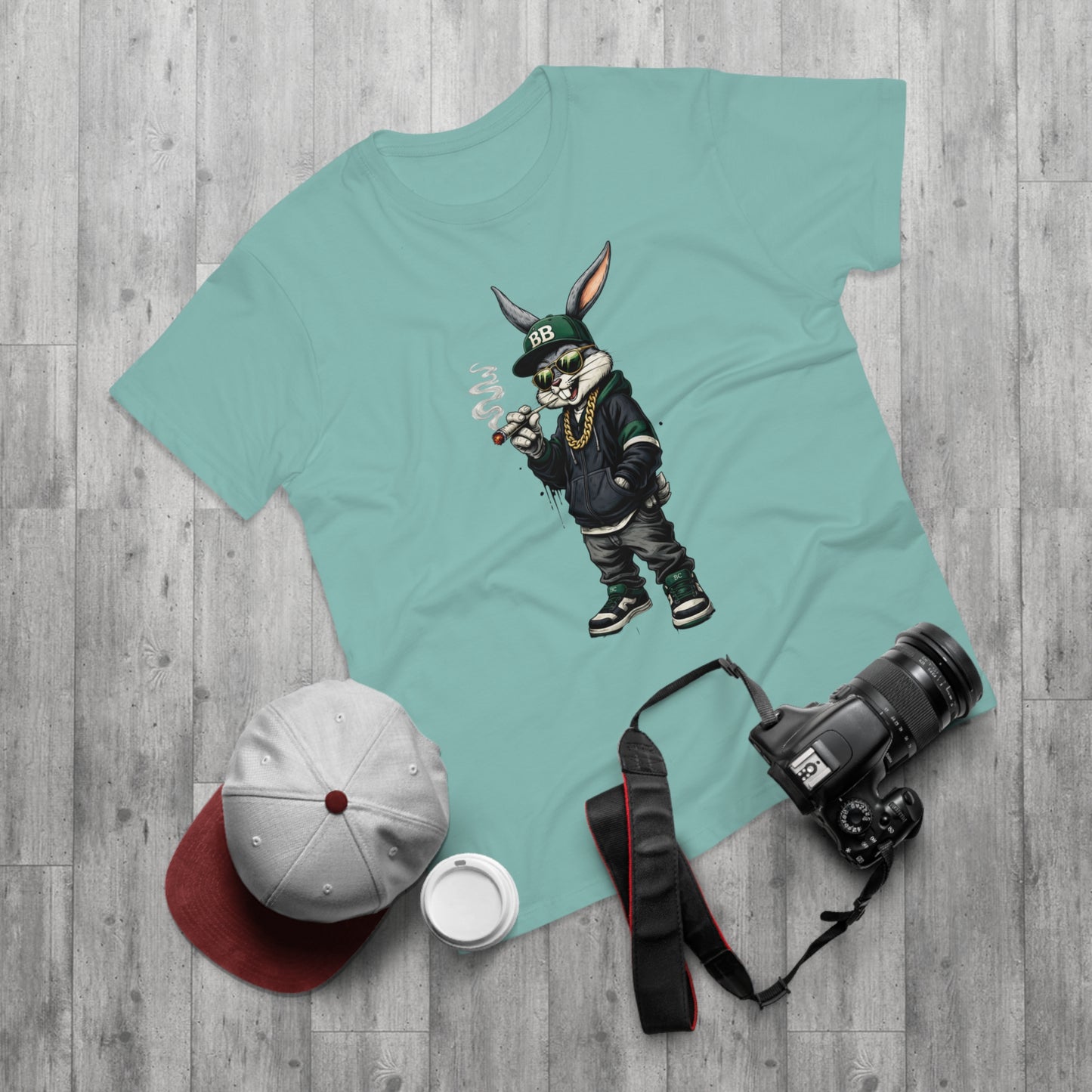 Streetwear Bunny Graphic T‑Shirt — Cool Hip Hop Rabbit Design