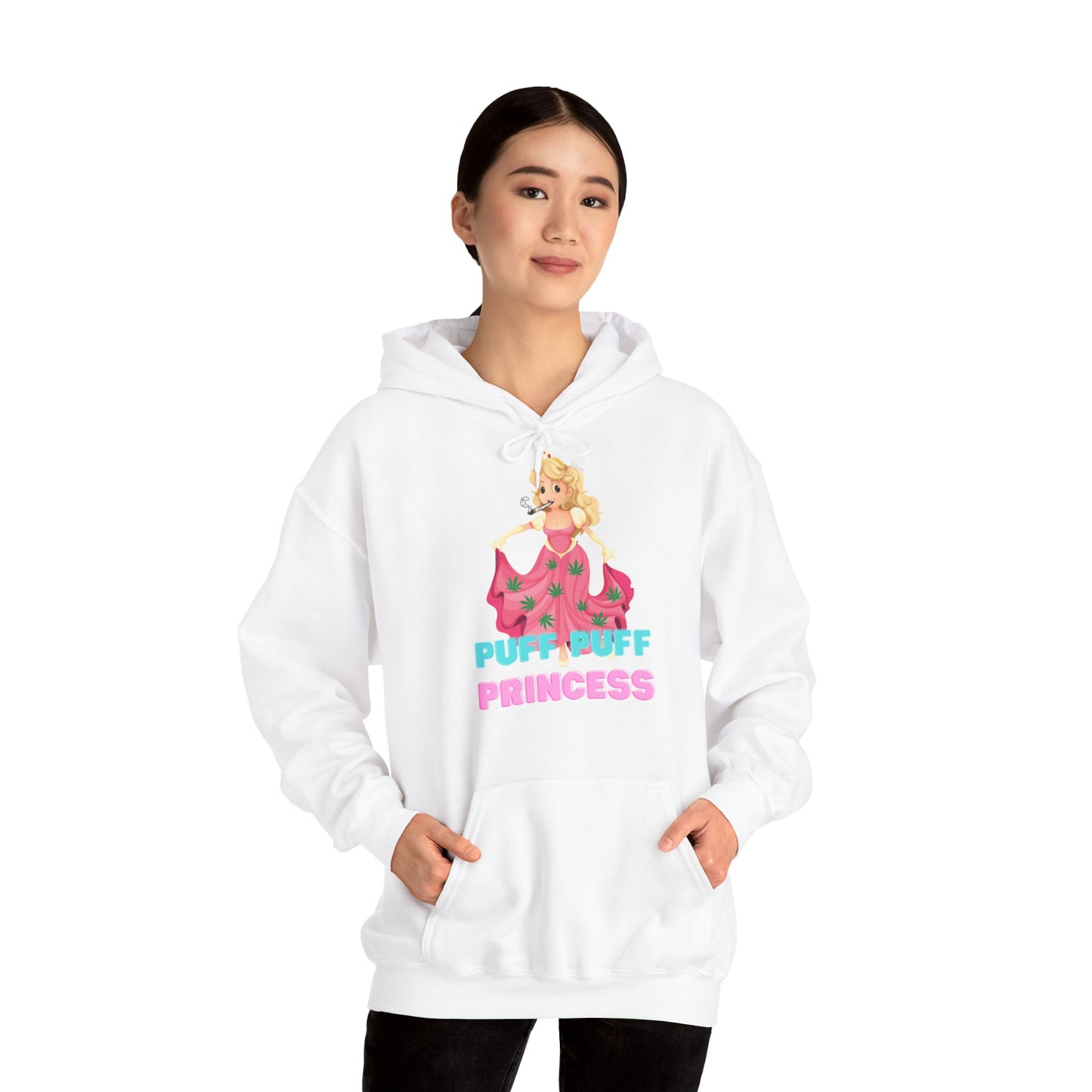Unisex Heavy Blend Hooded Sweatshirt Princess Pink Design, Puff Princess, Gift for Her