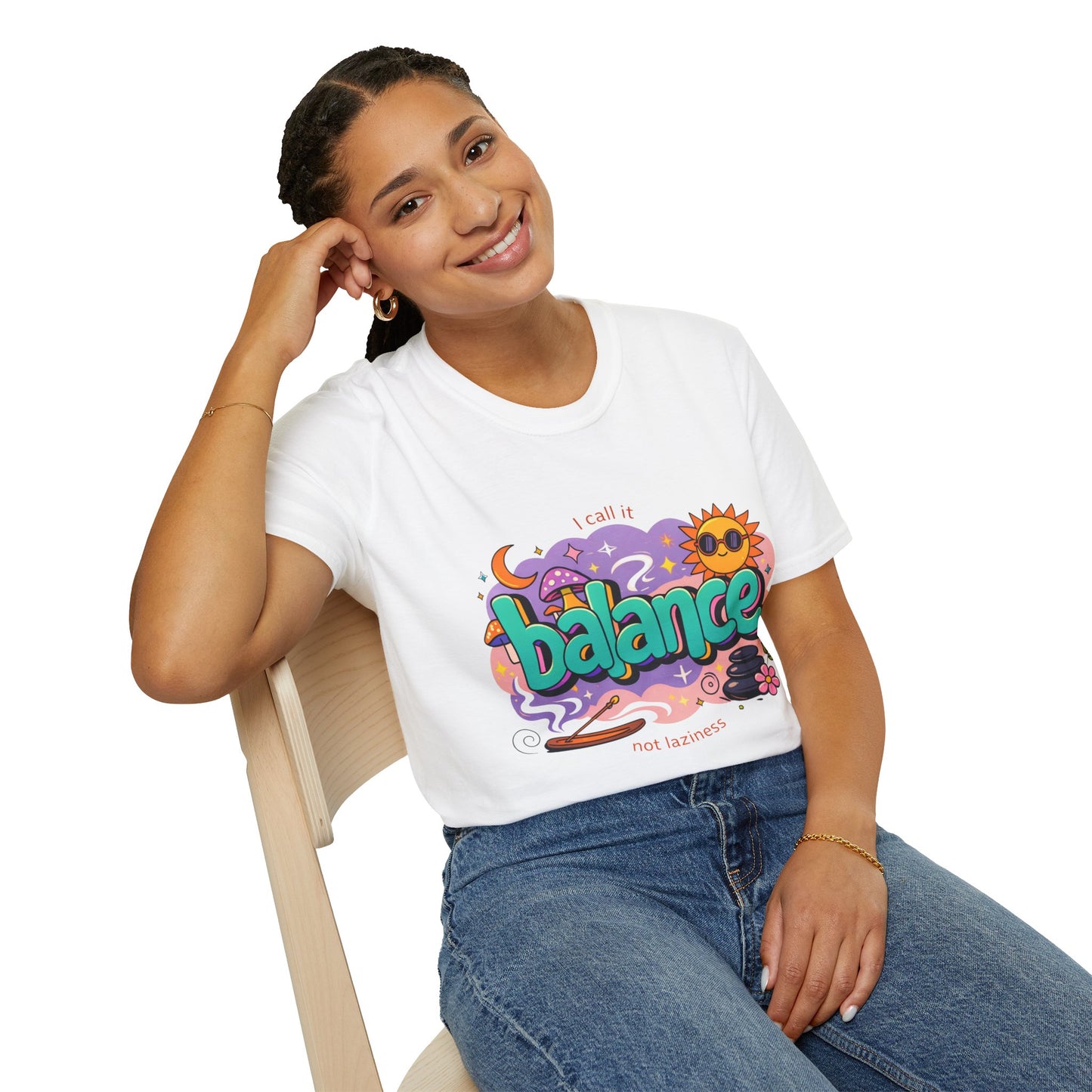 Balance Graphic T-Shirt — "It’s Self-Care Not Laziness" Relaxation Vibe