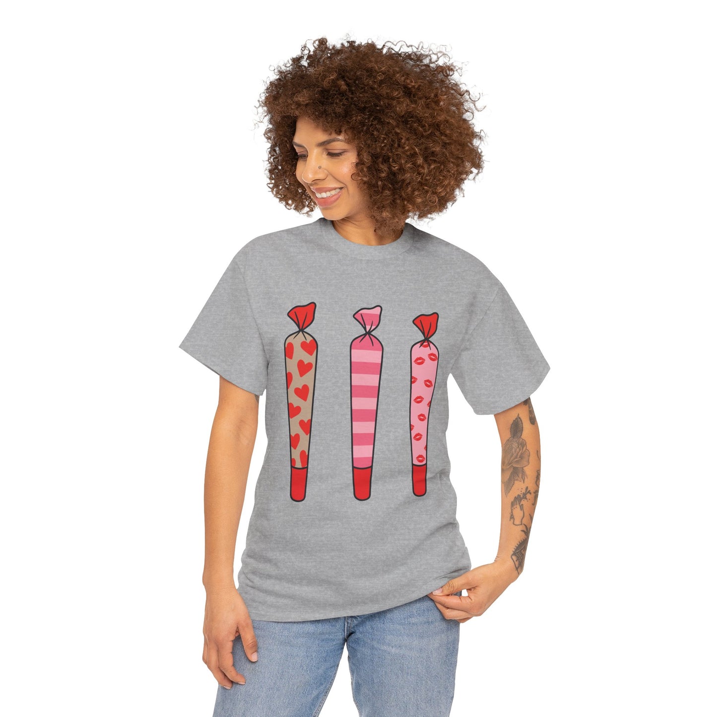Valentine Joints Tee — Cute Pink Heart Joint Graphic T-Shirt