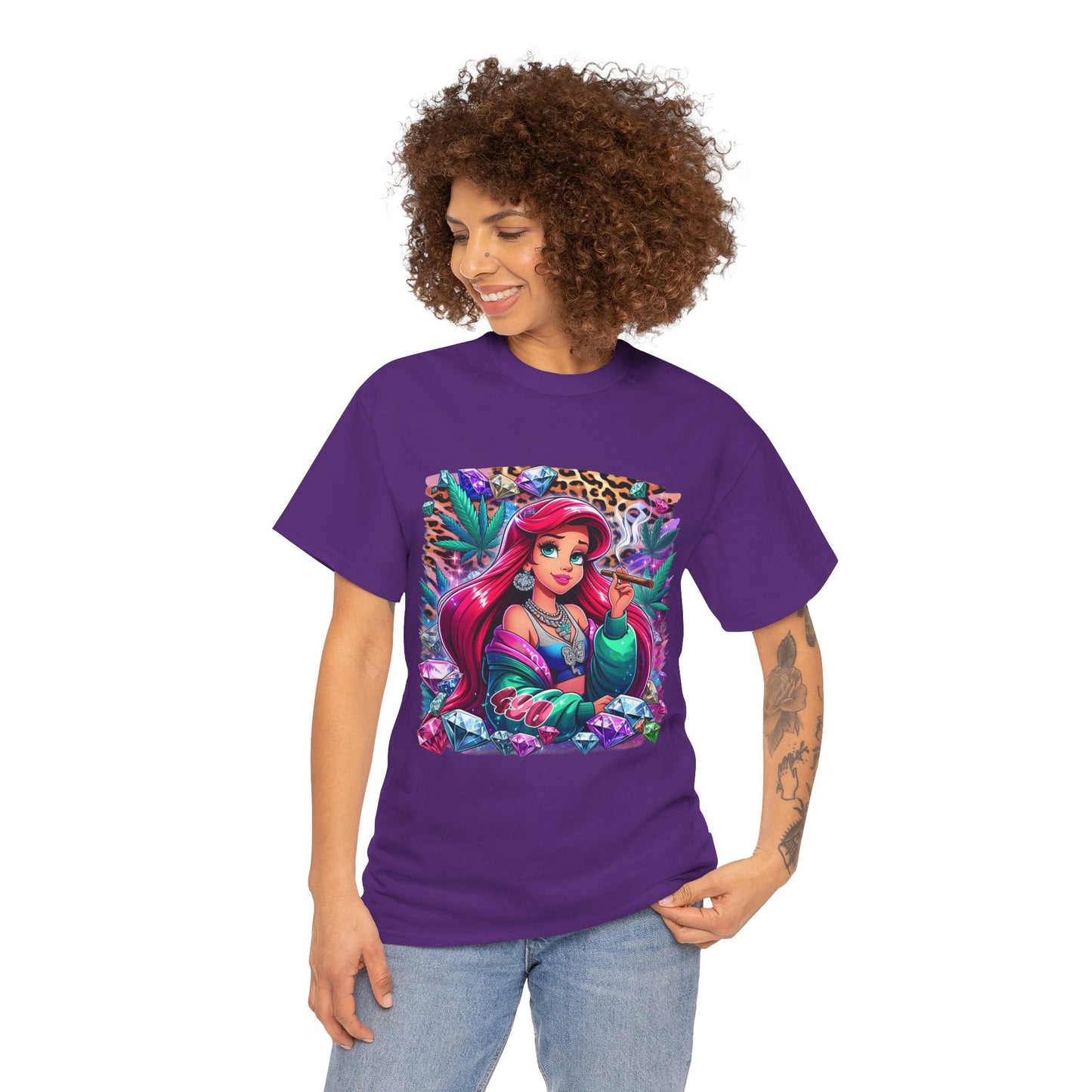 Ariel Retro Pop Art Tee — Colorful Mermaid Graphic T-Shirt