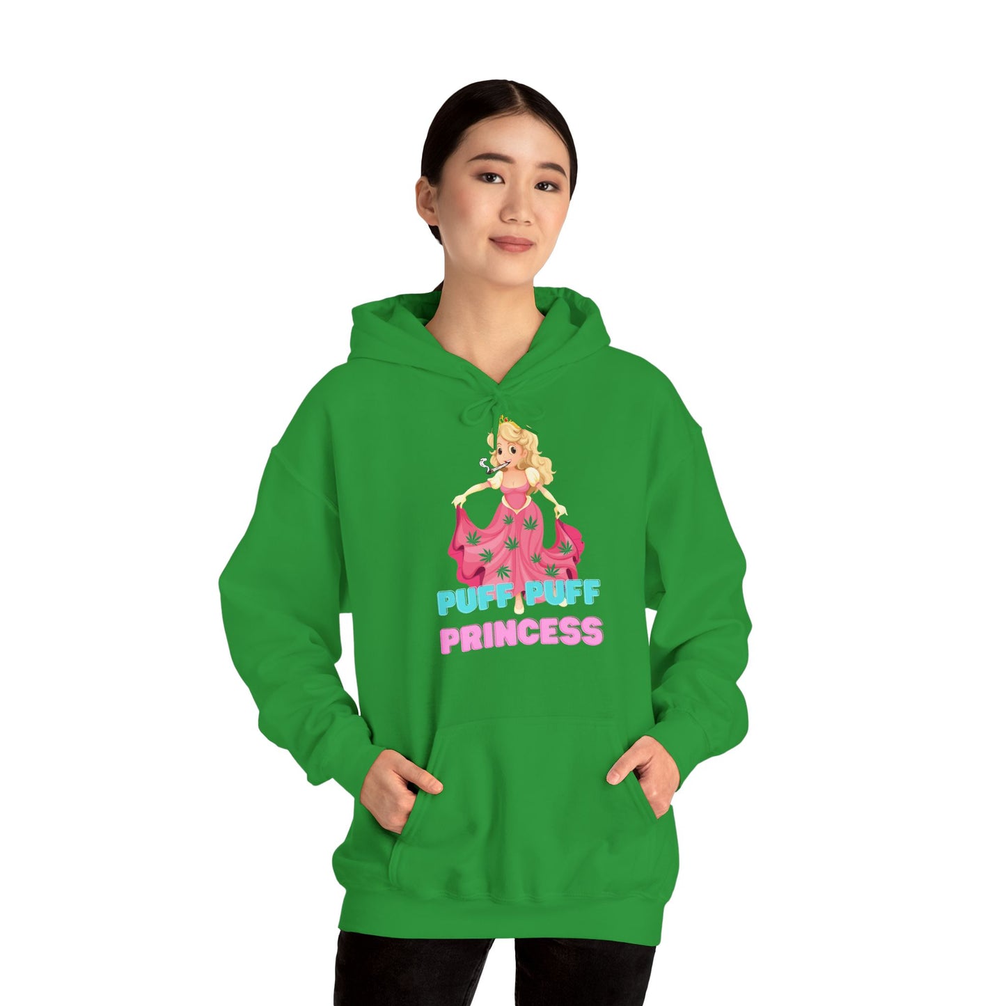 Unisex Heavy Blend Hooded Sweatshirt Princess Pink Design, Puff Princess, Gift for Her