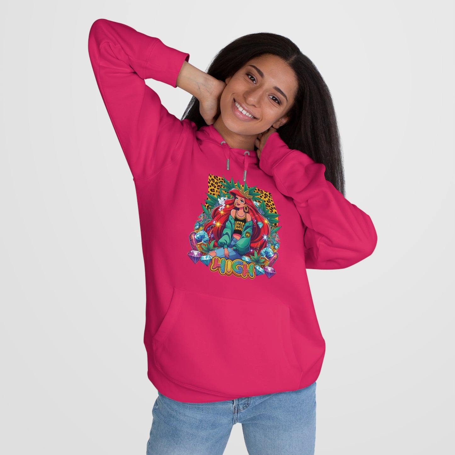 King Graphic Hoodie — 'Stoned and Boujee' Colorful Royal Queen Streetwear