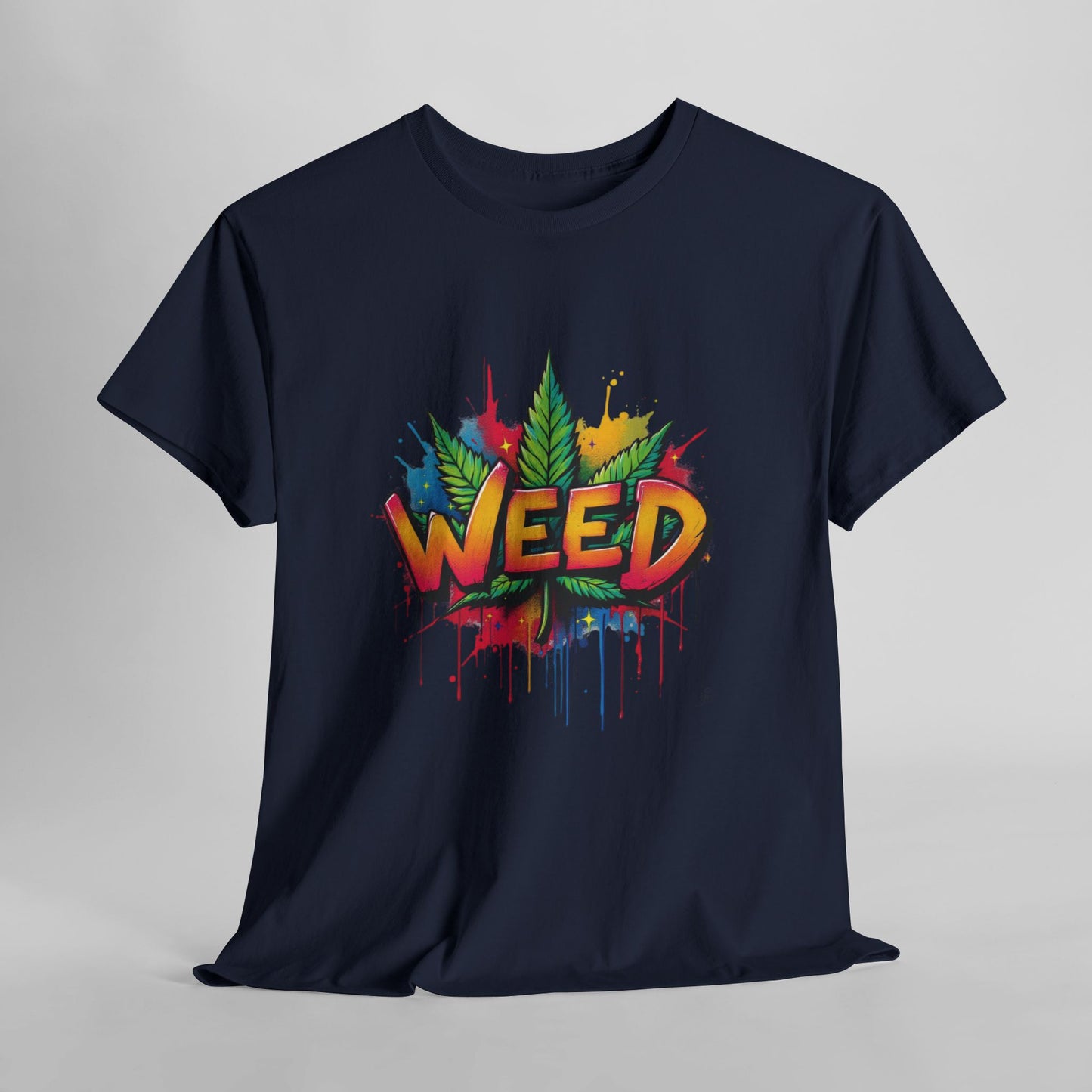 Weed Graffiti T-Shirt — Colorful 420 Leaf Street Art Tee