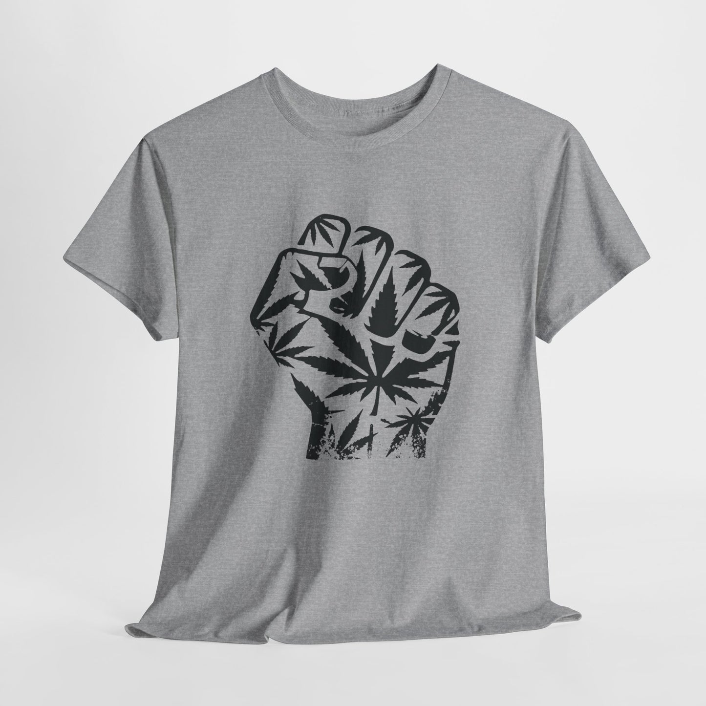 420 Fist T-Shirt — Green Leaf Power Tee