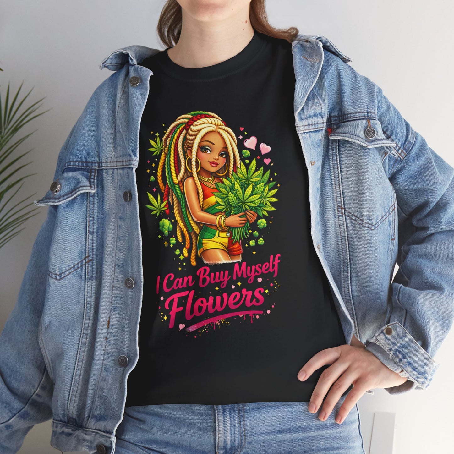 Floral Self-Love Tee — "I Can Buy Myself Flowers" Graphic T-Shirt