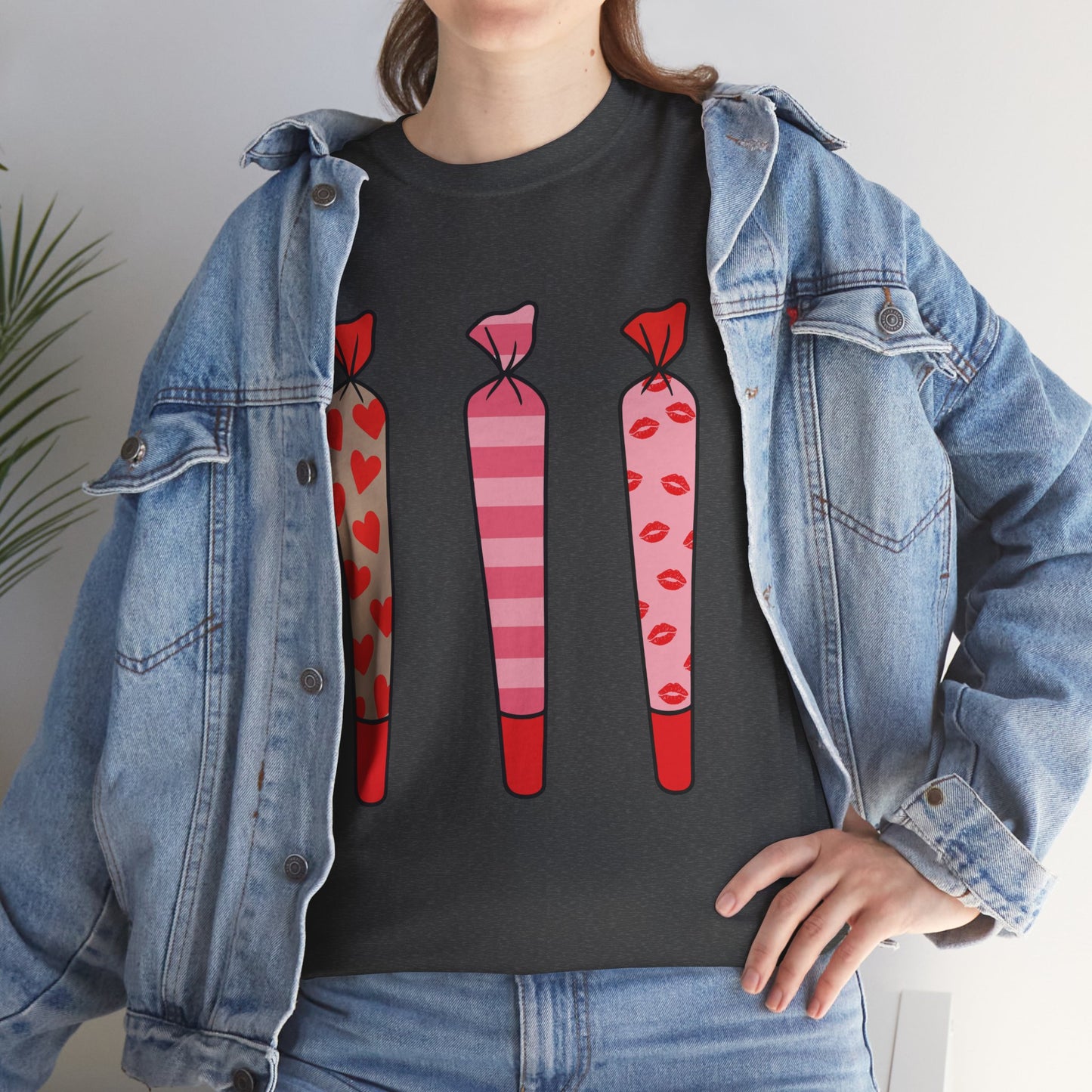 Valentine Joints Tee — Cute Pink Heart Joint Graphic T-Shirt