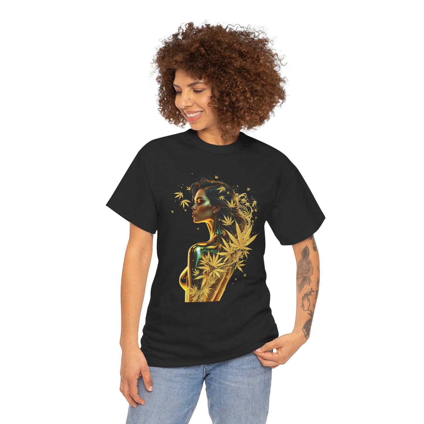 T-Shirt — Golden Goddess 420 Art Tee