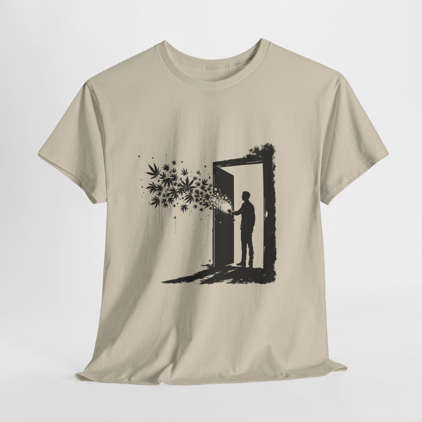 Dream Portal T‑Shirt — Silhouette Doorway with Stars Graphic