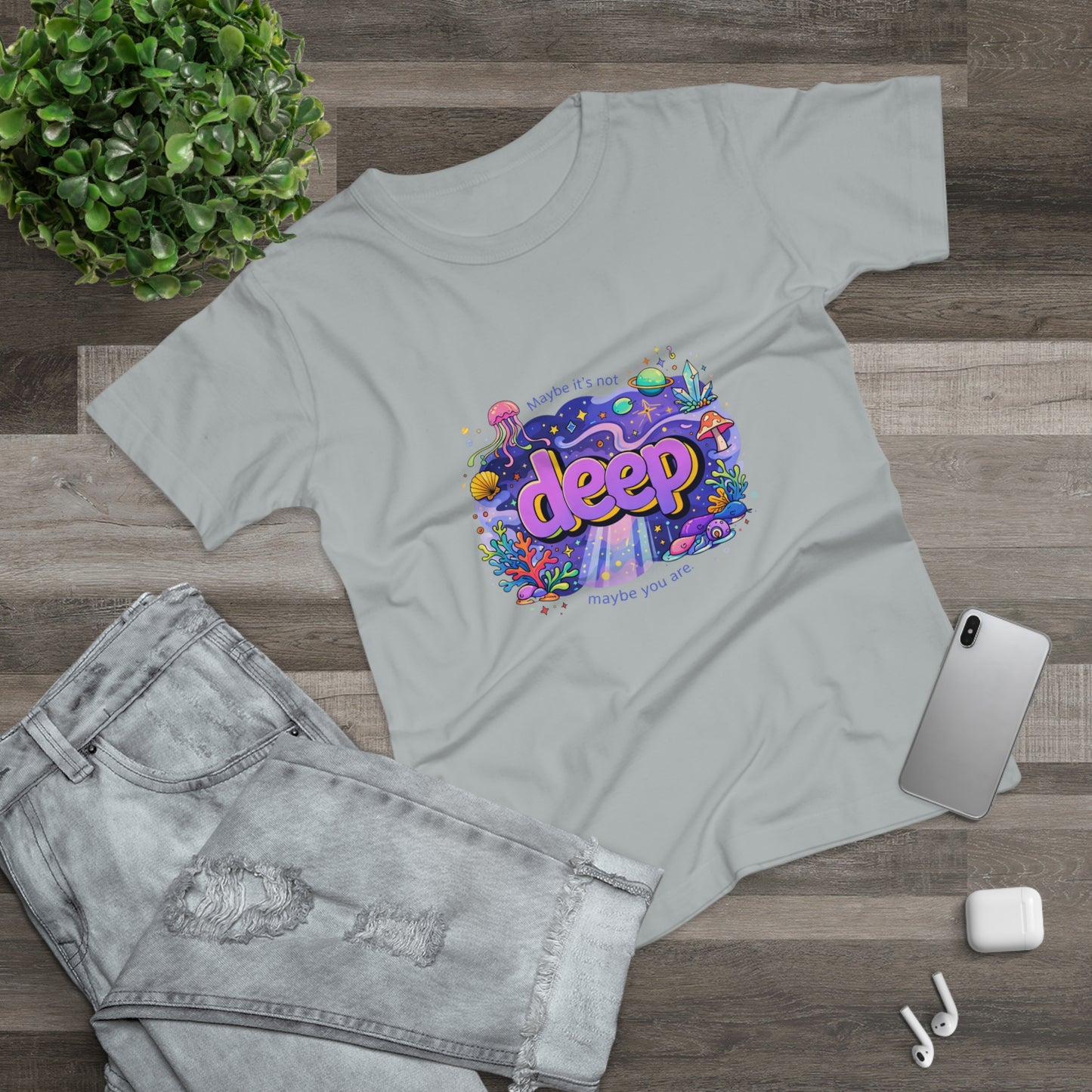 Deep Ocean Graphic T-Shirt — "Deep" Colorful Underwater Design