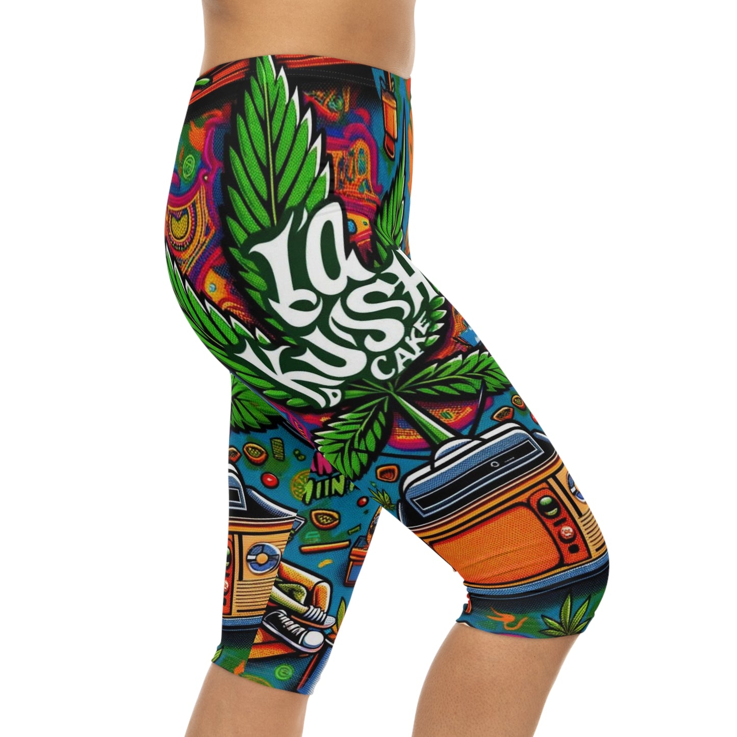 Women’s Capri Leggings LA Kush Cake