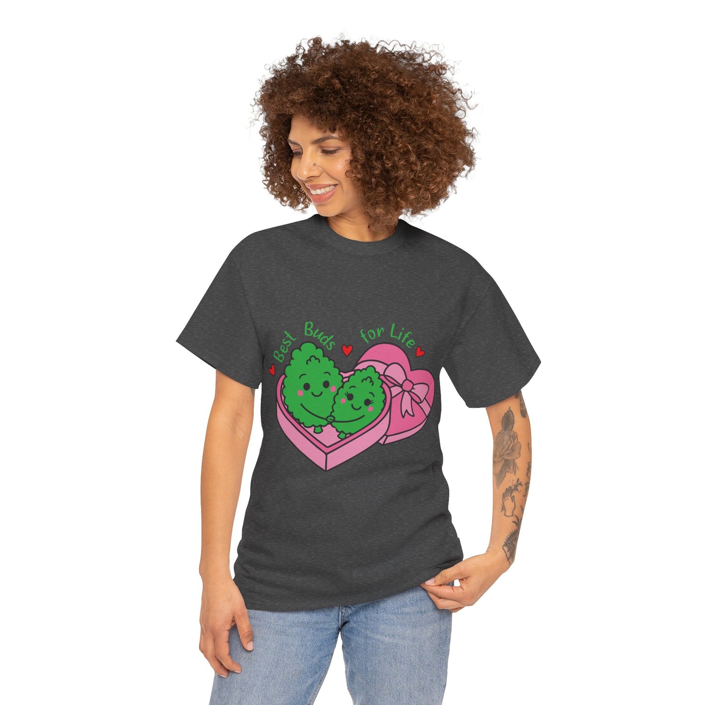 Friendship Heart Tee — “Best Buds for Life” Cute Plant Friends Valentine T‑Shirt