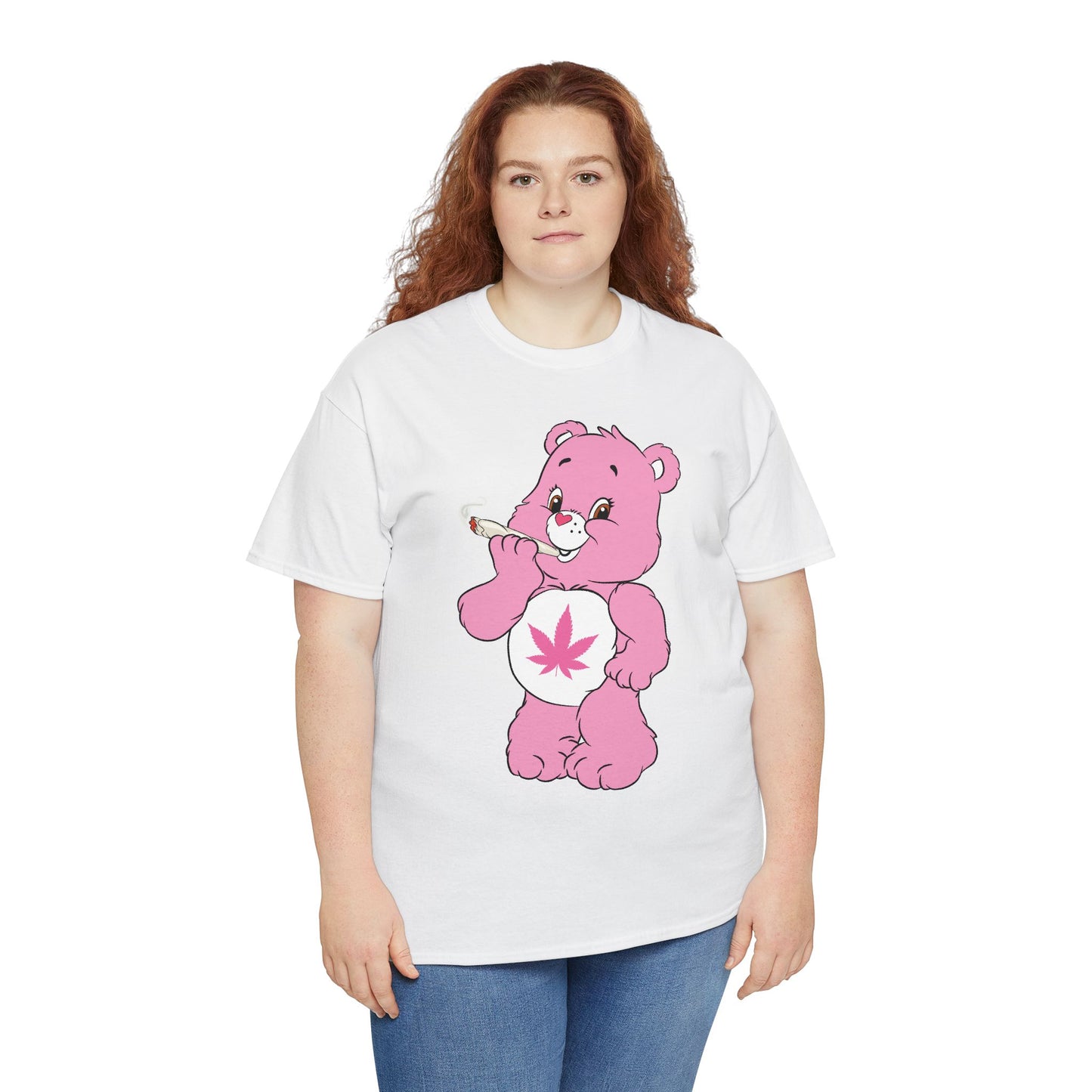 Pink 420 Bear T‑Shirt — Cute Stoner Graphic Tee