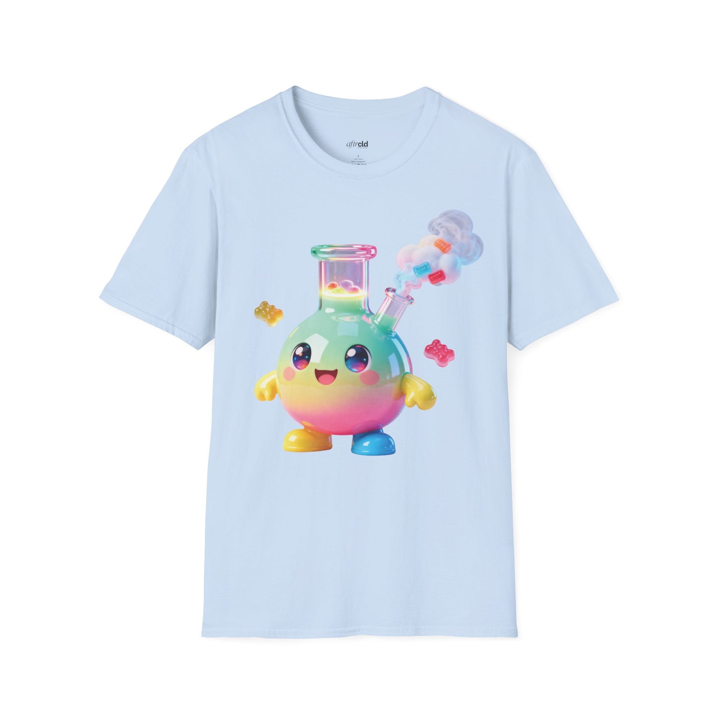 Kawaii Rainbow Bong Tee — Cute Colorful Character T-Shirt