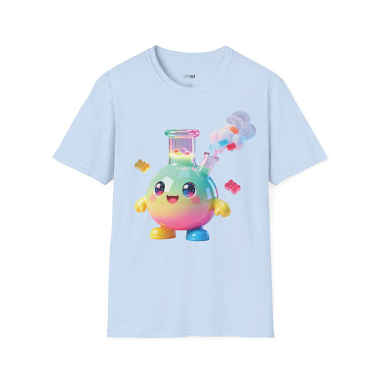 Kawaii Rainbow Bong Tee — Cute Colorful Character T-Shirt
