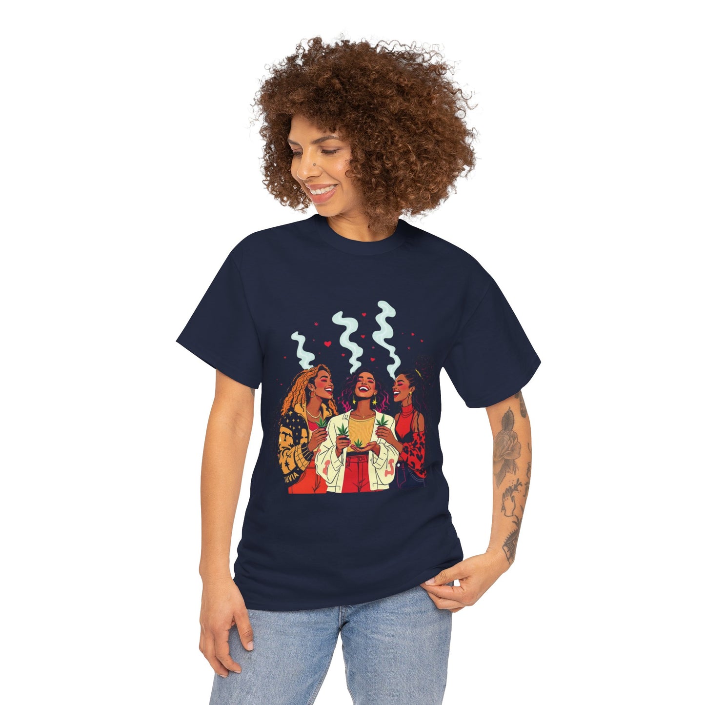 Sisterhood Vibes T-Shirt — Joyful Diverse Women Graphic Tee