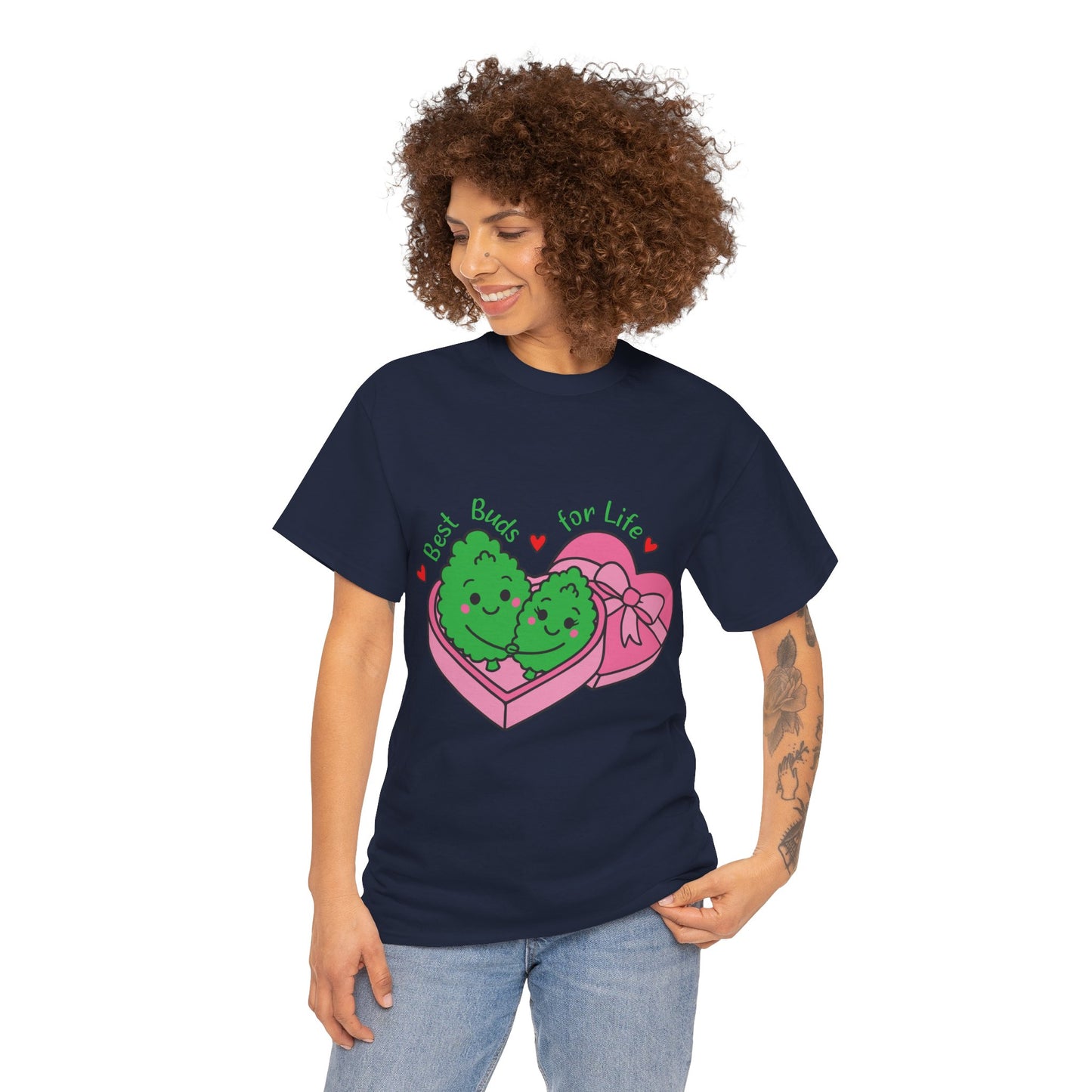 Friendship Heart Tee — “Best Buds for Life” Cute Plant Friends Valentine T‑Shirt