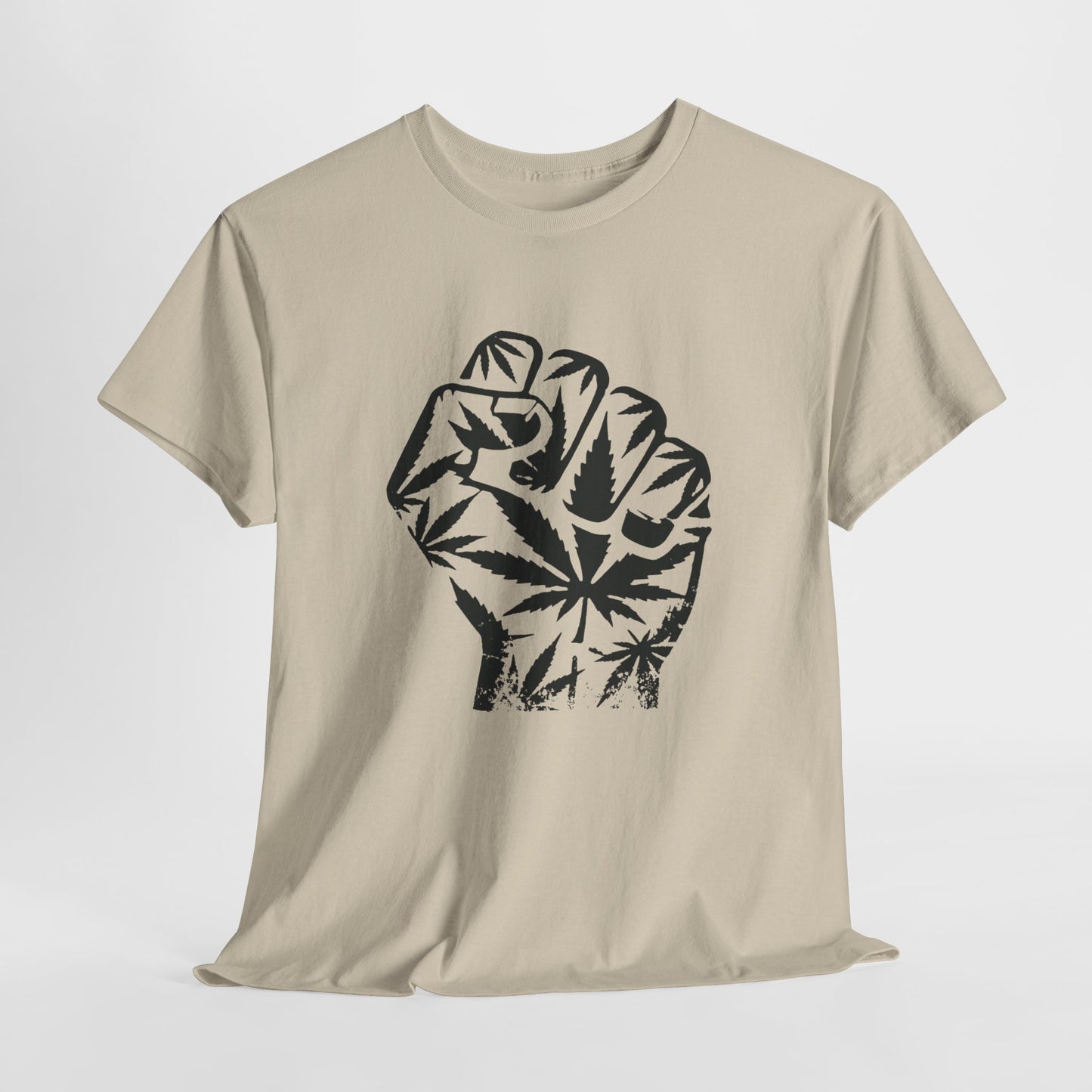 420 Fist T-Shirt — Green Leaf Power Tee