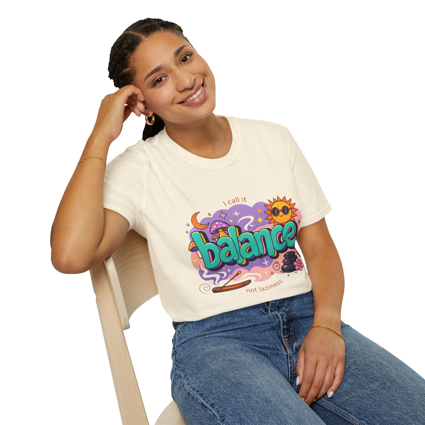 Balance Graphic T-Shirt — "It’s Self-Care Not Laziness" Relaxation Vibe