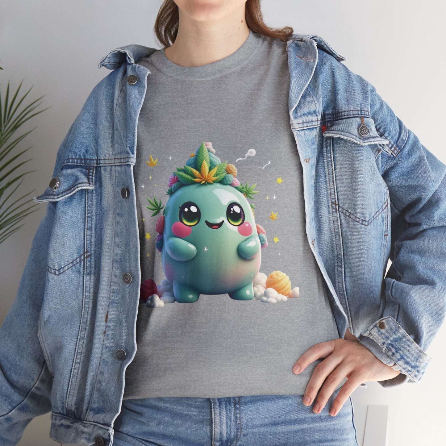 Cute 420 Character T-Shirt — Kawaii Succulent Tee