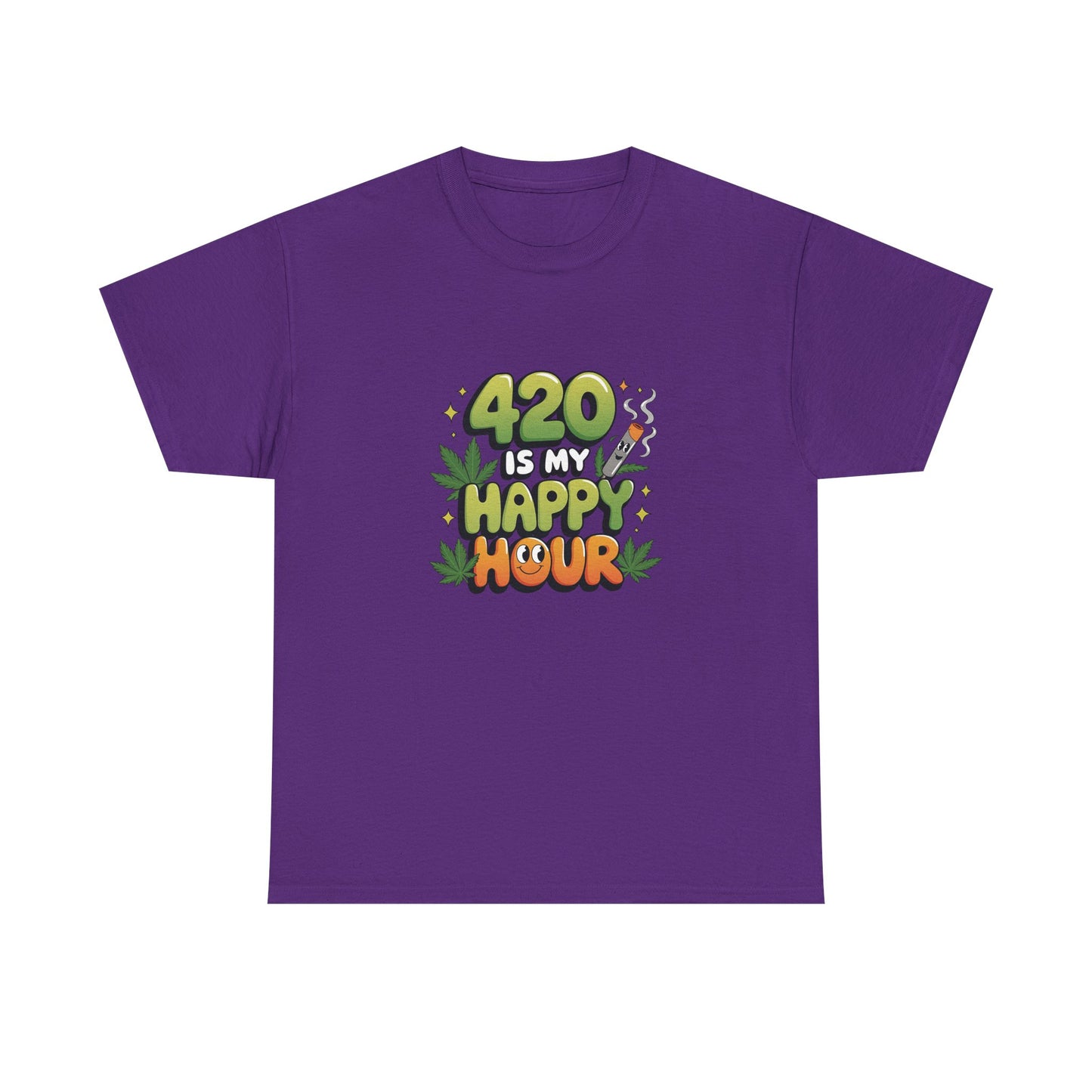 420 Is My Happy Hour T-Shirt - Funny Stoner Tee