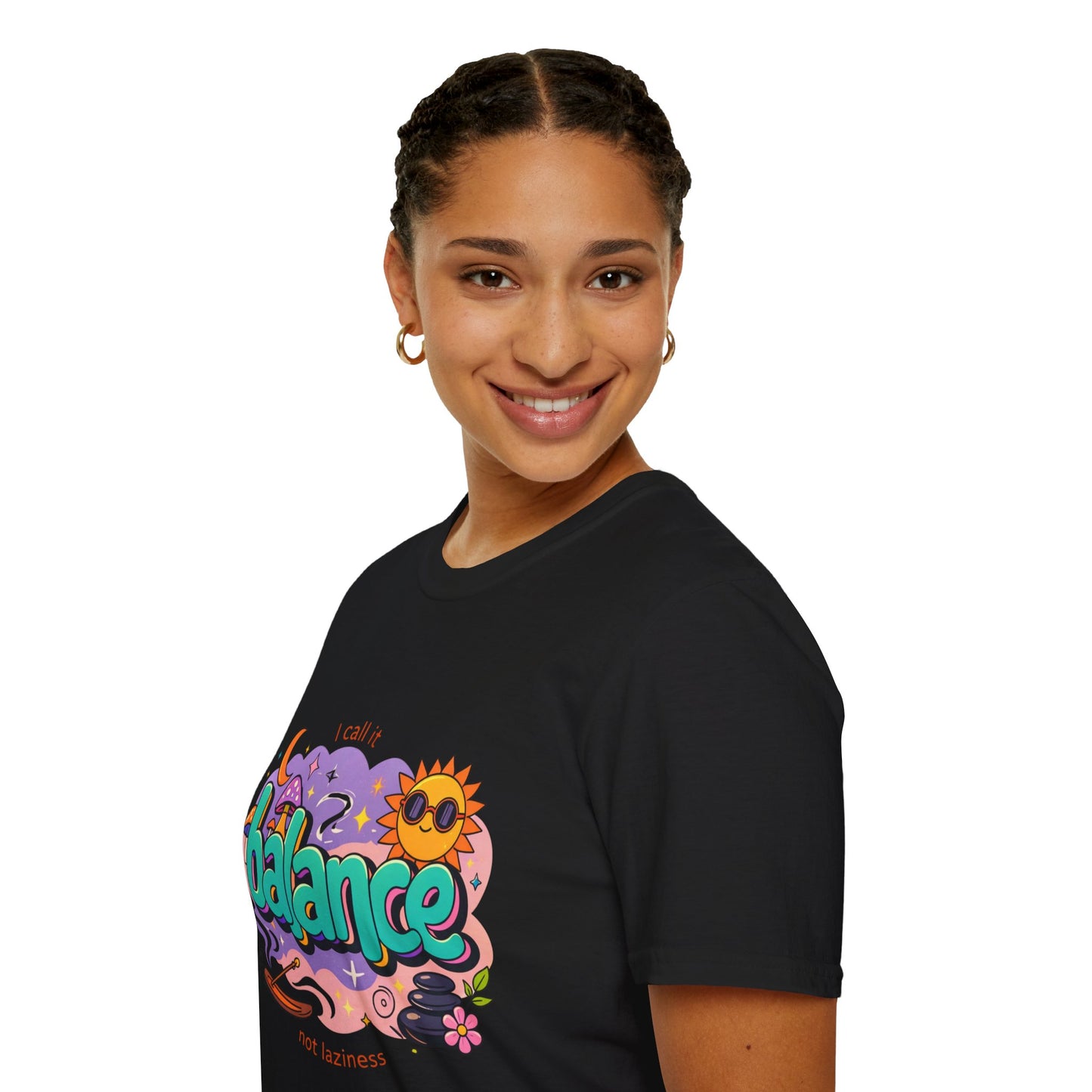 Balance Graphic T-Shirt — "It’s Self-Care Not Laziness" Relaxation Vibe