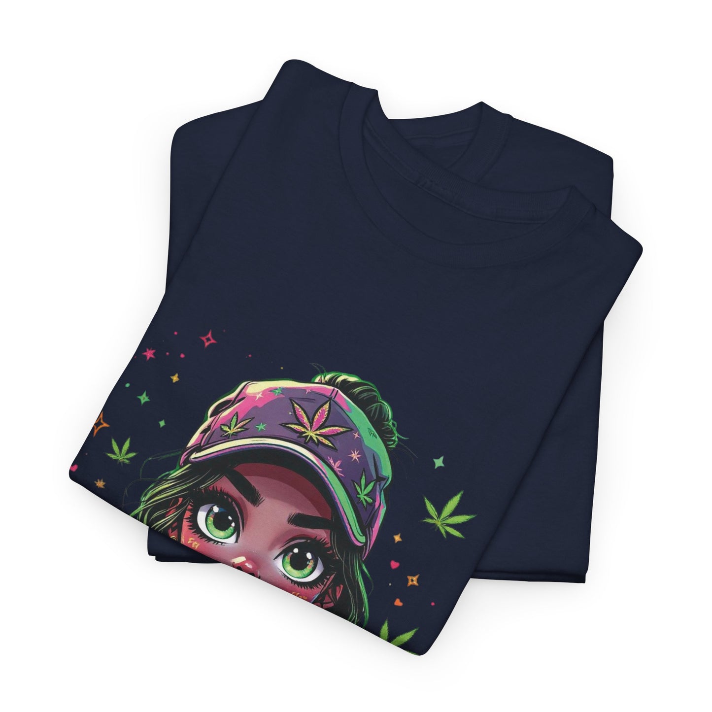 Weed Girl Graphic Tee — Cute Stoned Girl Illustration T-Shirt