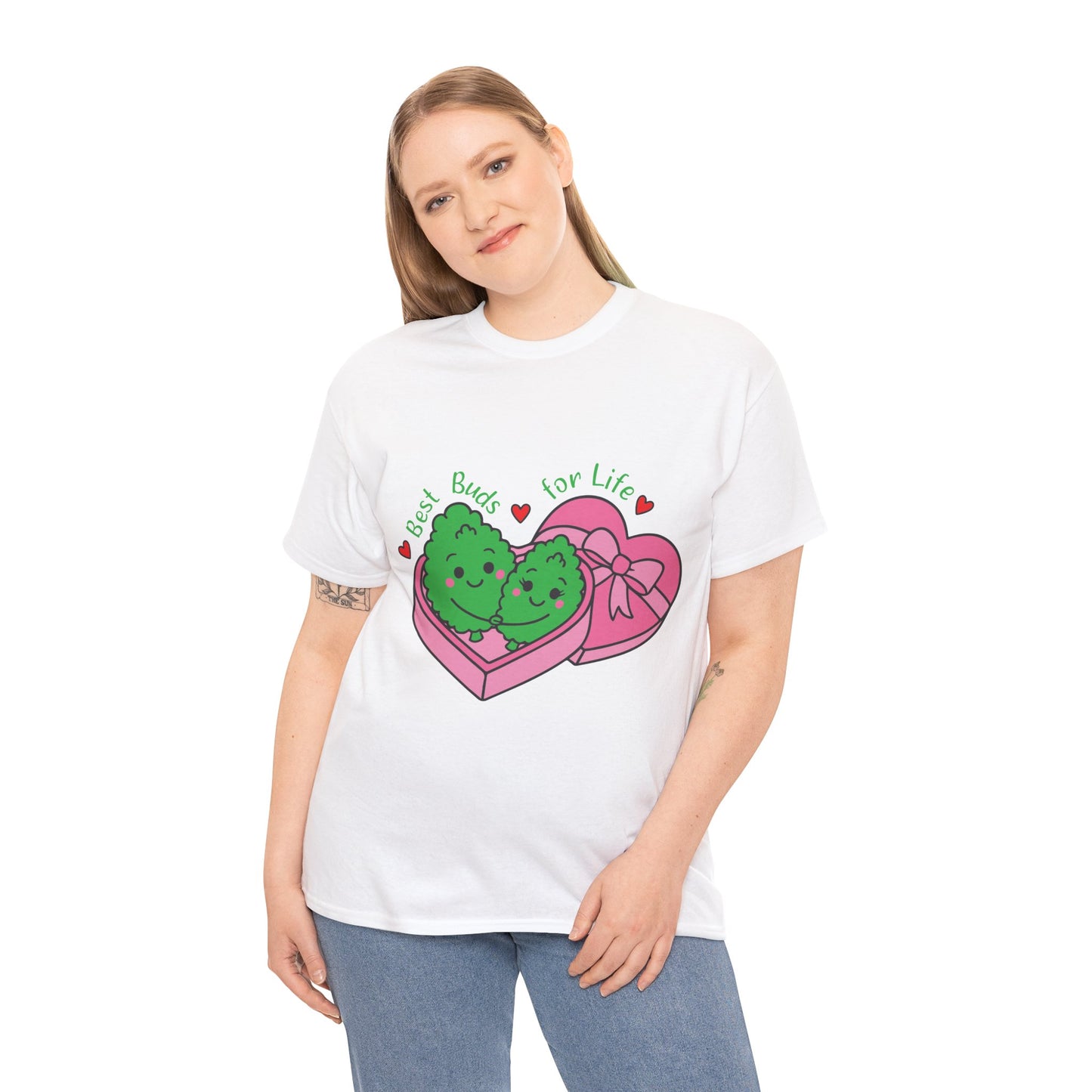 Friendship Heart Tee — “Best Buds for Life” Cute Plant Friends Valentine T‑Shirt