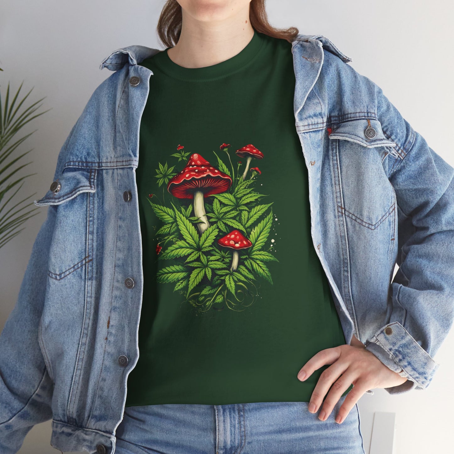 Mushroom Garden T-Shirt — Red Toadstool Botanical Tee