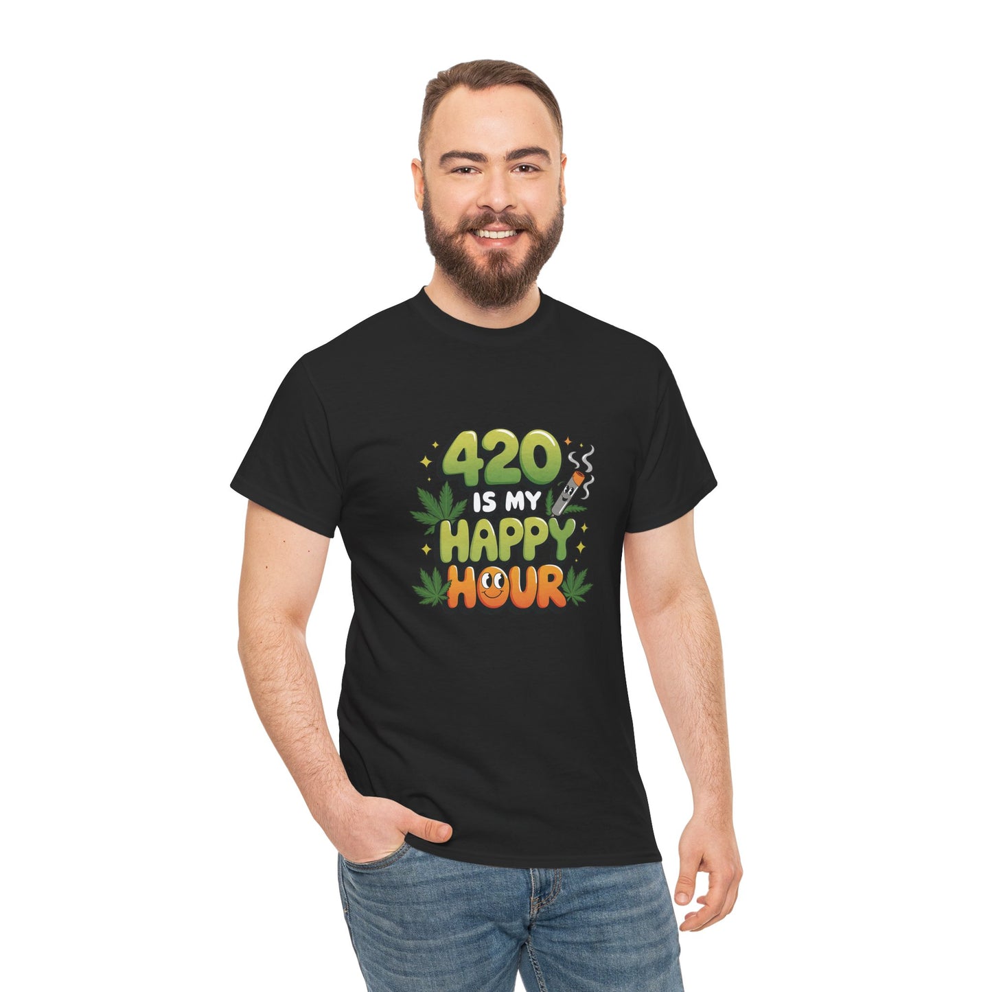 420 Is My Happy Hour T-Shirt - Funny Stoner Tee