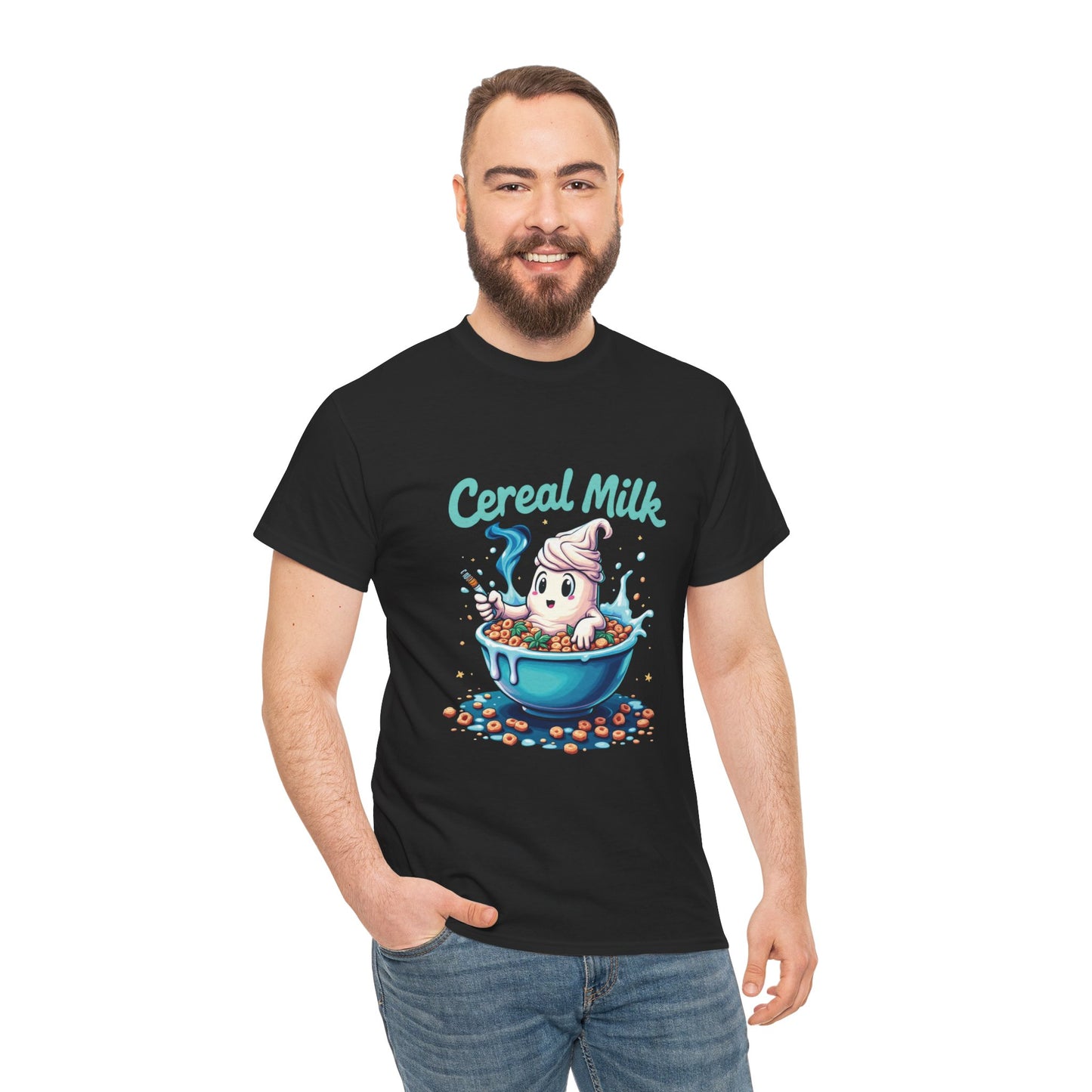 Cereal Milk Tee — Cute Cereal Mascot Graphic Shirt