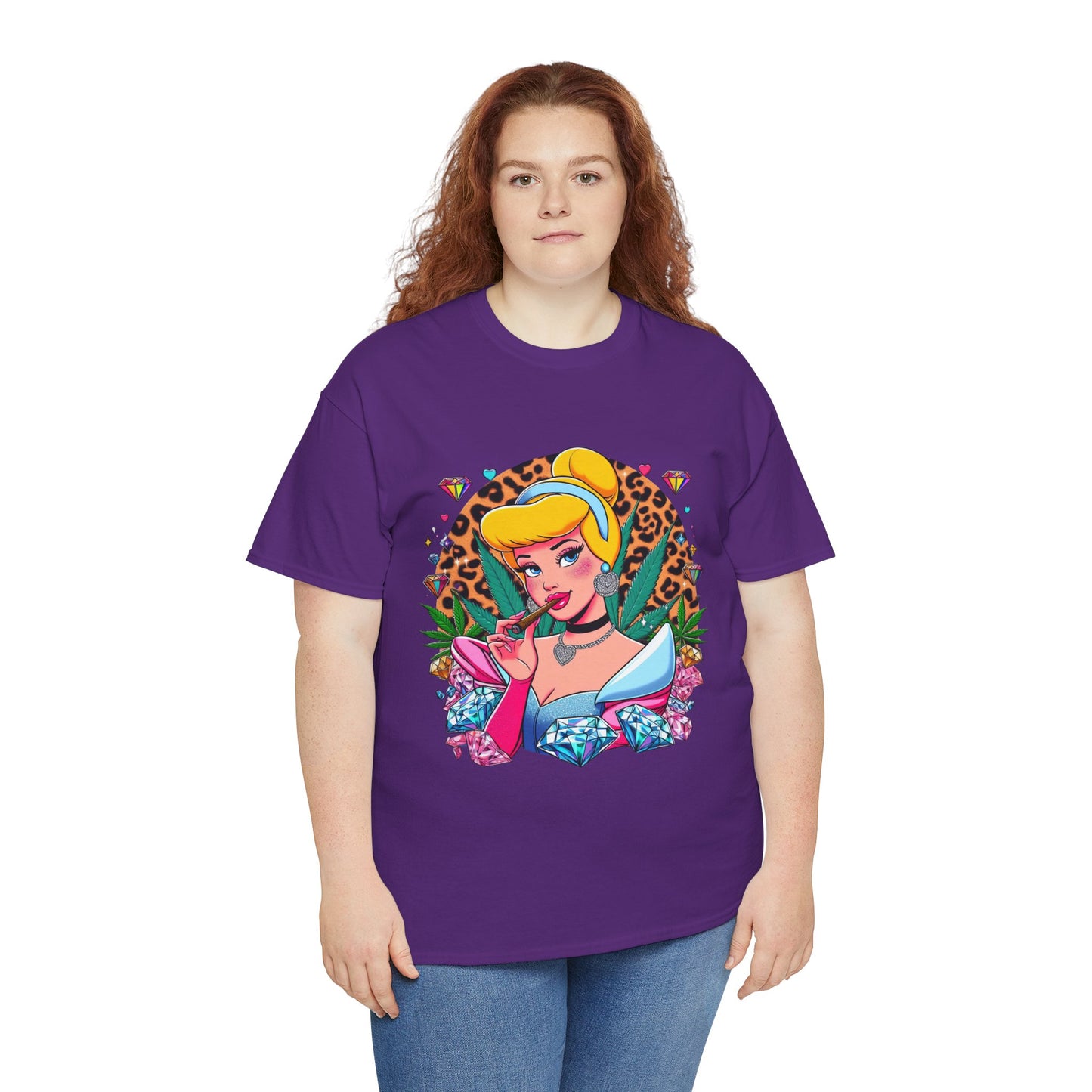 Cinderella Retro Pinup Tee — "Look Like Barbie, Smoke Like Marley" Graphic T‑Shirt