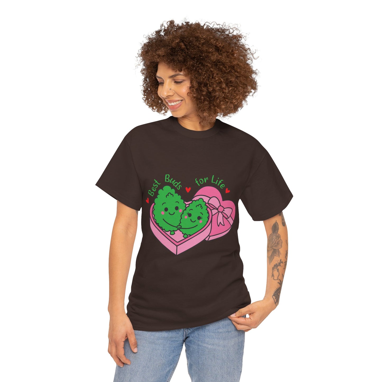 Friendship Heart Tee — “Best Buds for Life” Cute Plant Friends Valentine T‑Shirt