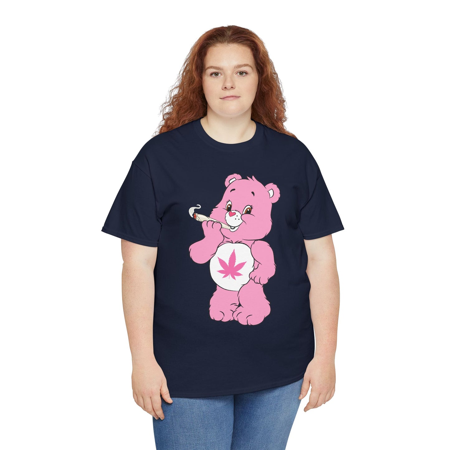 Pink 420 Bear T‑Shirt — Cute Stoner Graphic Tee