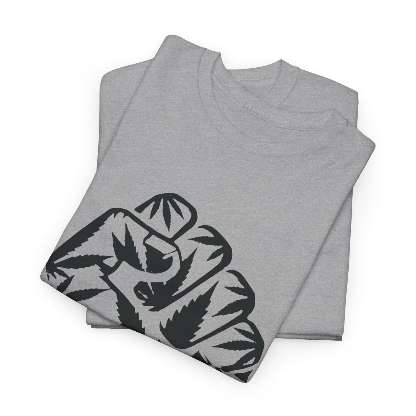 420 Fist T-Shirt — Green Leaf Power Tee