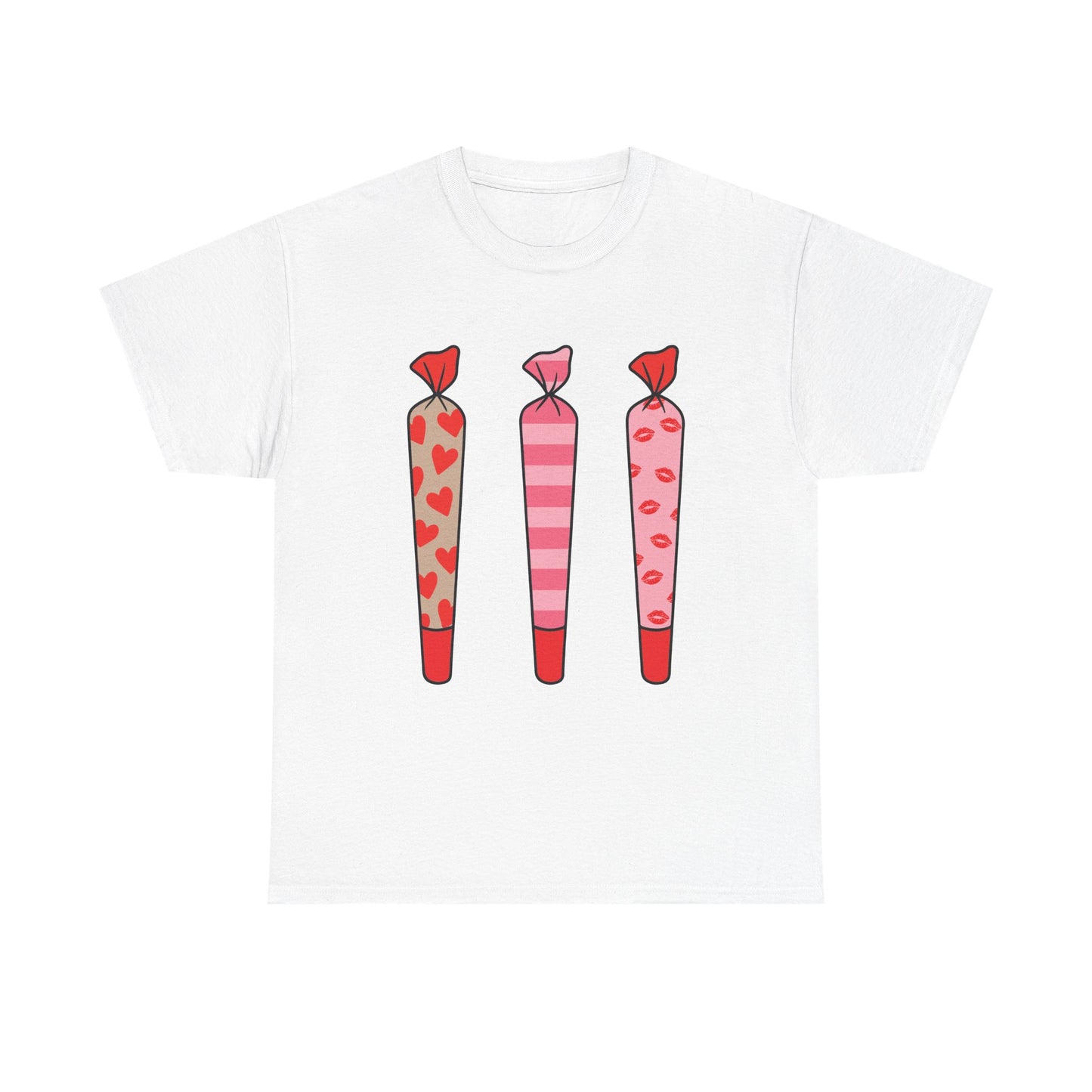 Valentine Joints Tee — Cute Pink Heart Joint Graphic T-Shirt