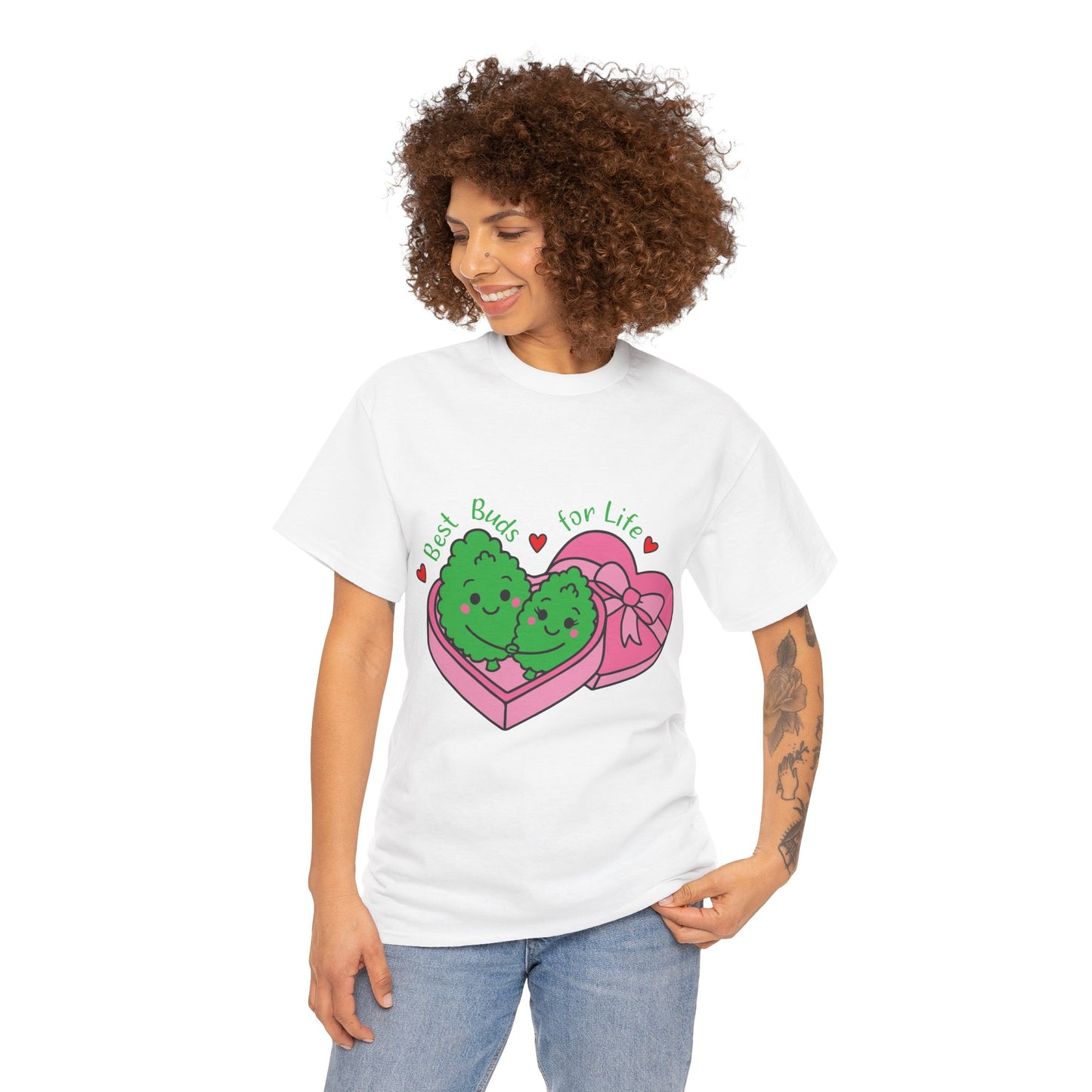 Friendship Heart Tee — “Best Buds for Life” Cute Plant Friends Valentine T‑Shirt