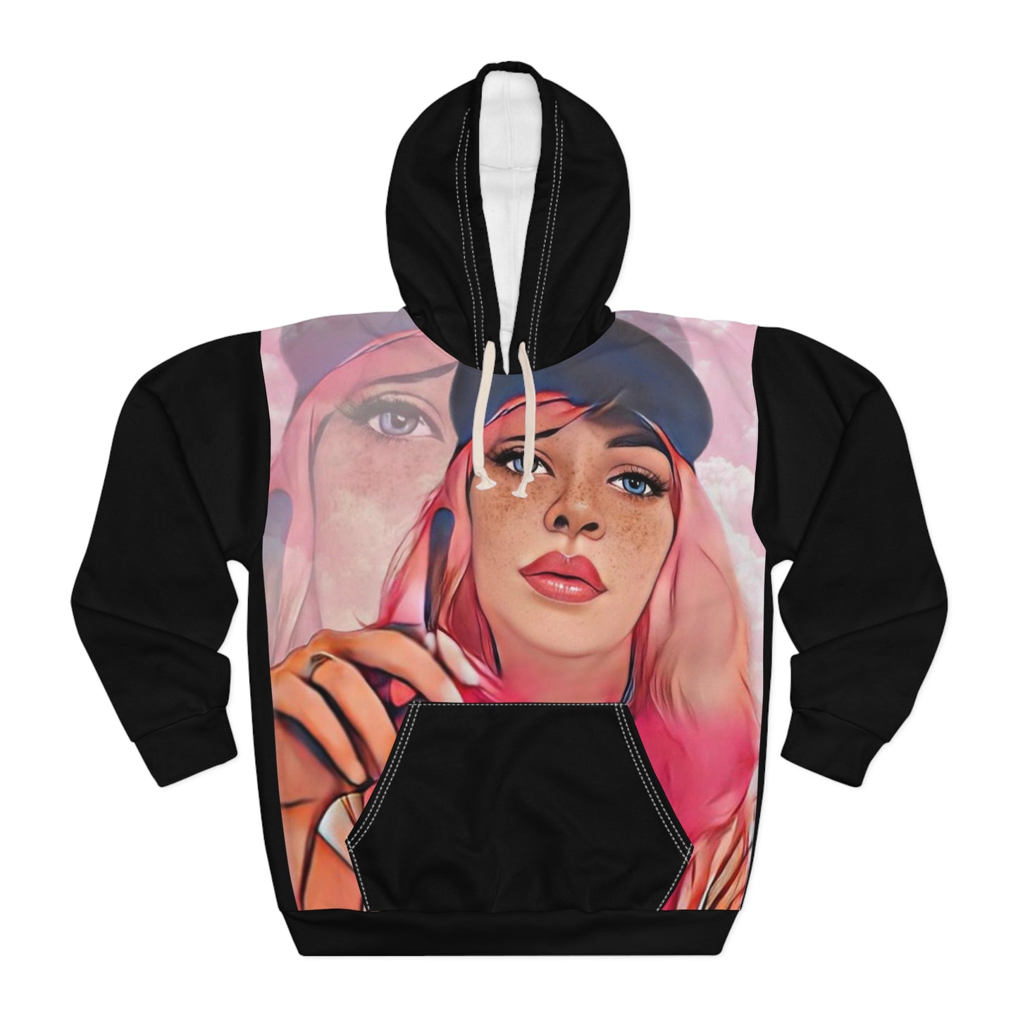 Smoking Girl Pullover Hoodie | Gift For Her