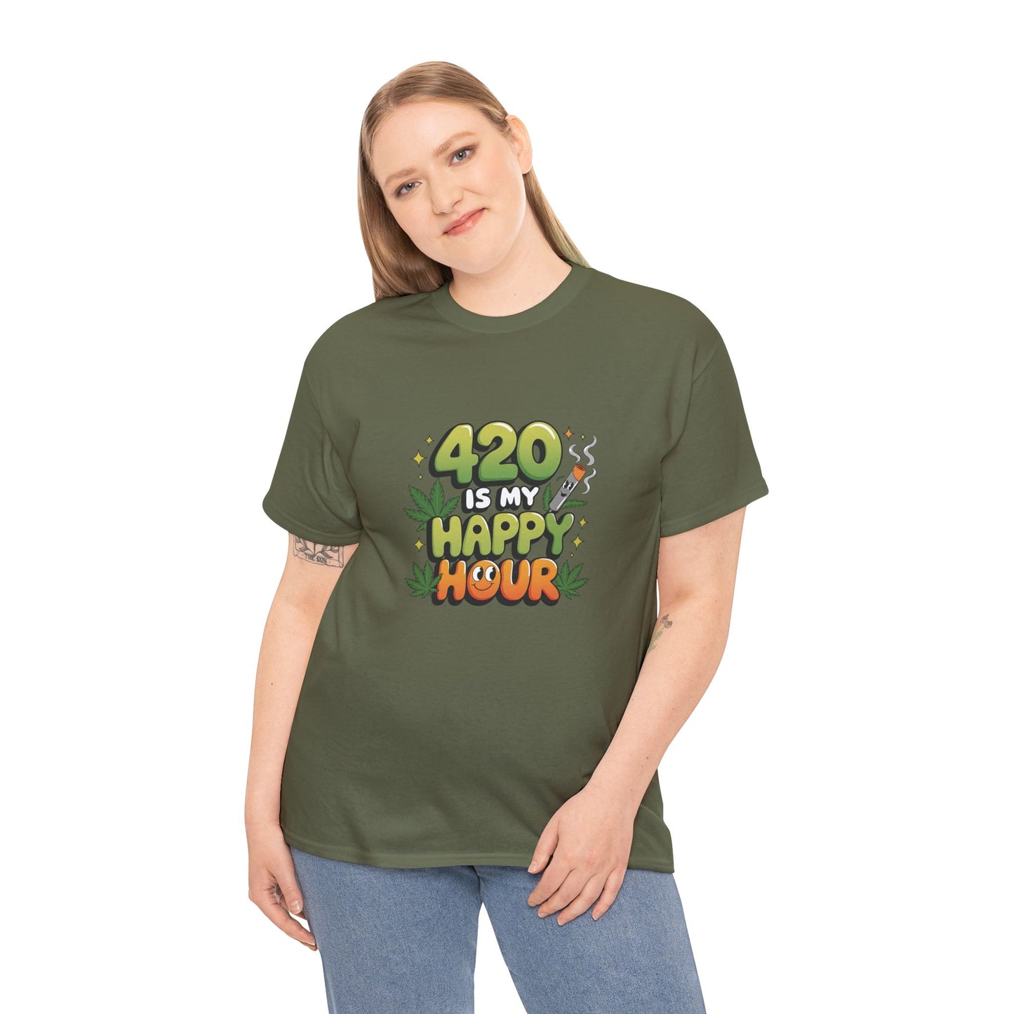 420 Is My Happy Hour T-Shirt - Funny Stoner Tee