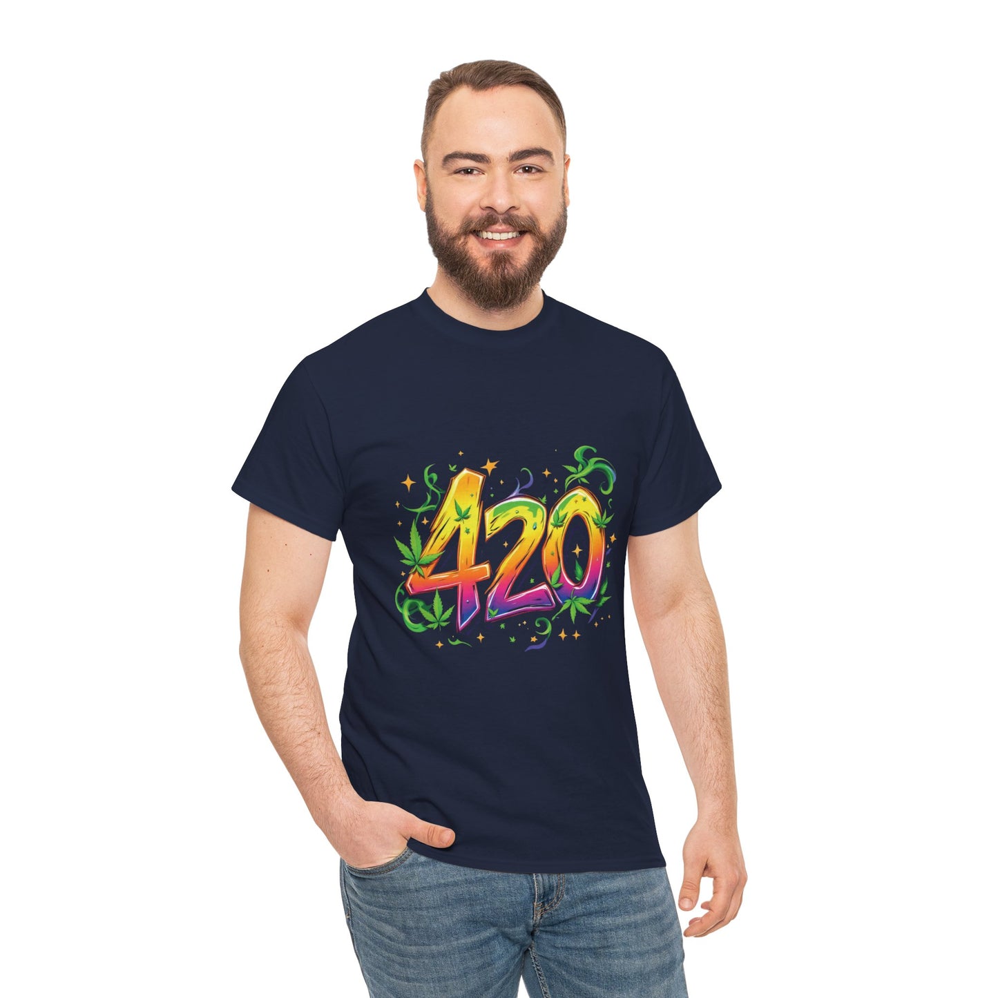 420 Colorful Tee — Psychedelic Stoner Graphic T-Shirt for 4/20 Celebrations