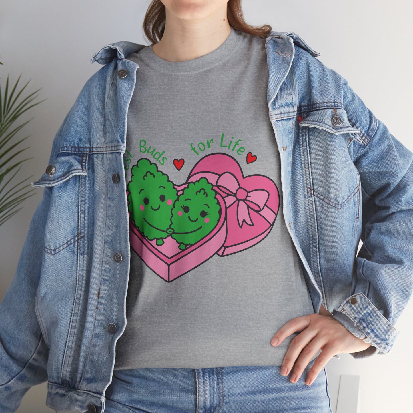 Friendship Heart Tee — “Best Buds for Life” Cute Plant Friends Valentine T‑Shirt