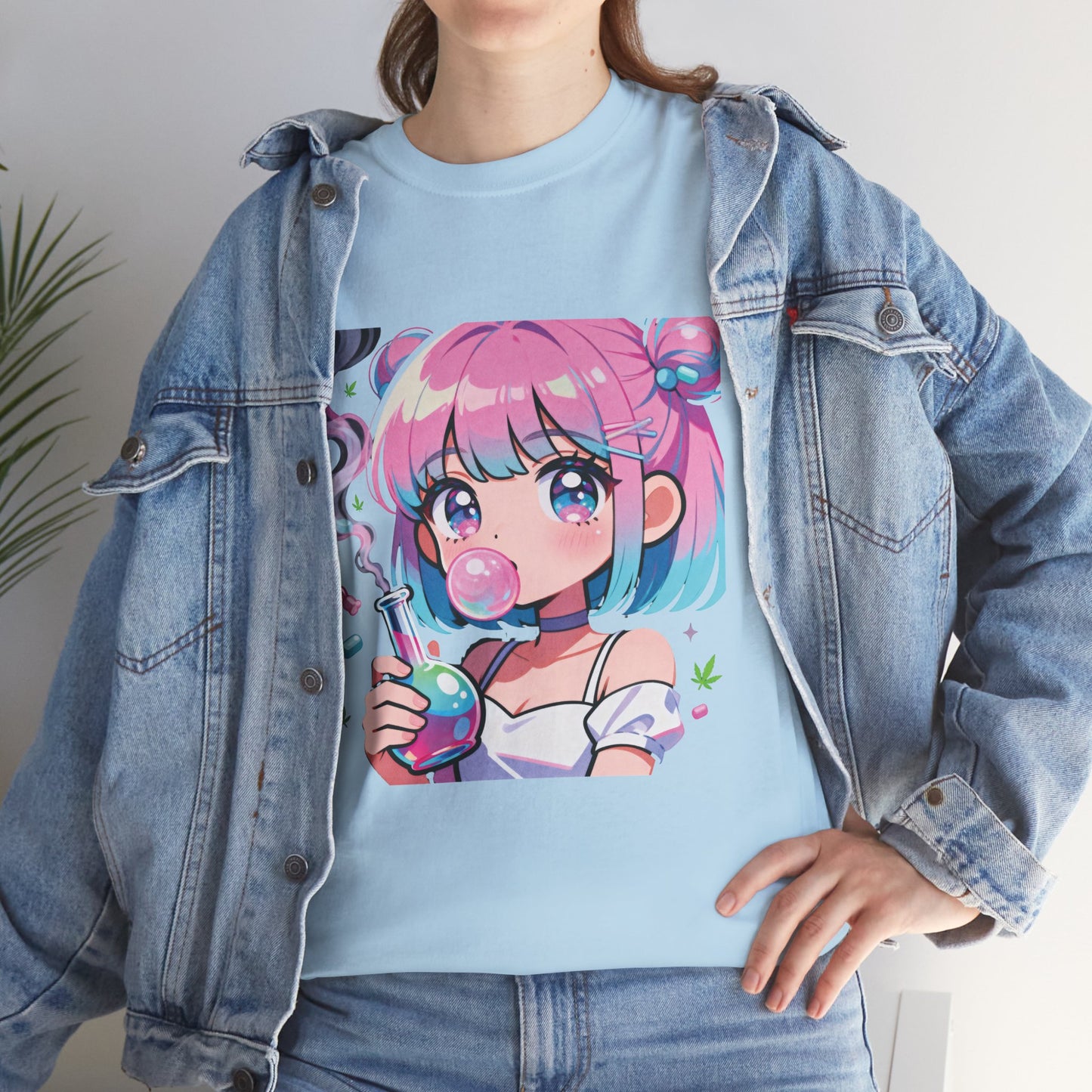 Kawaii Pastel Anime Girl Bong T‑Shirt
