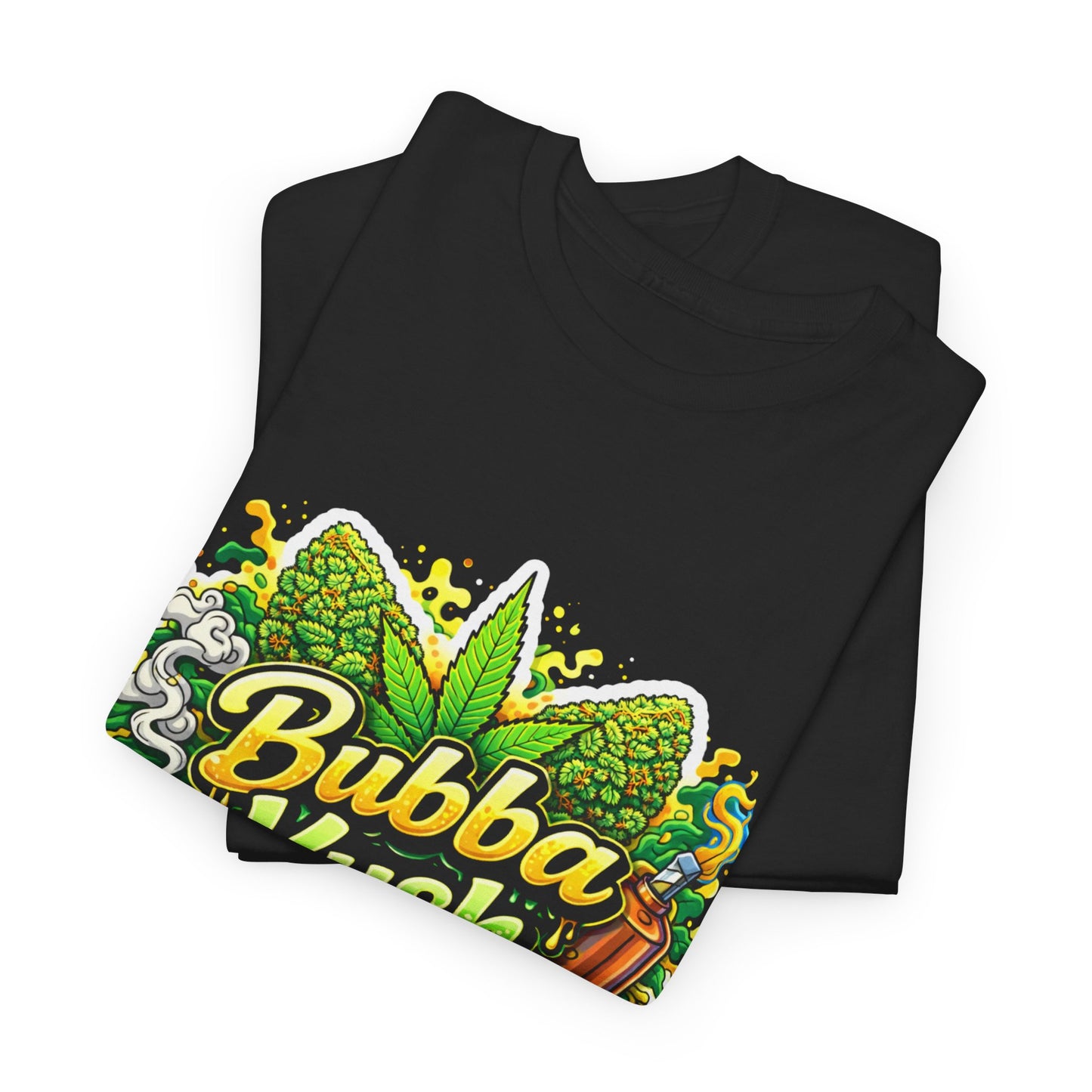 Bubba Kush Graphic Tee – Retro 420 Leaf Design