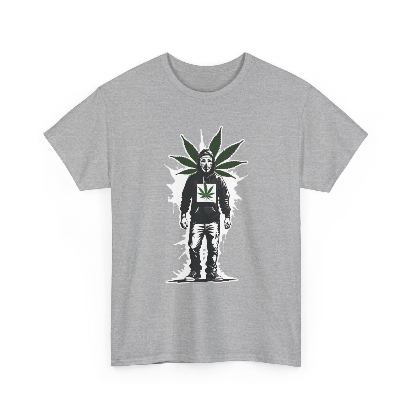 420 Stencil Graphic Tee — Leaf Hoodie Silhouette Shirt