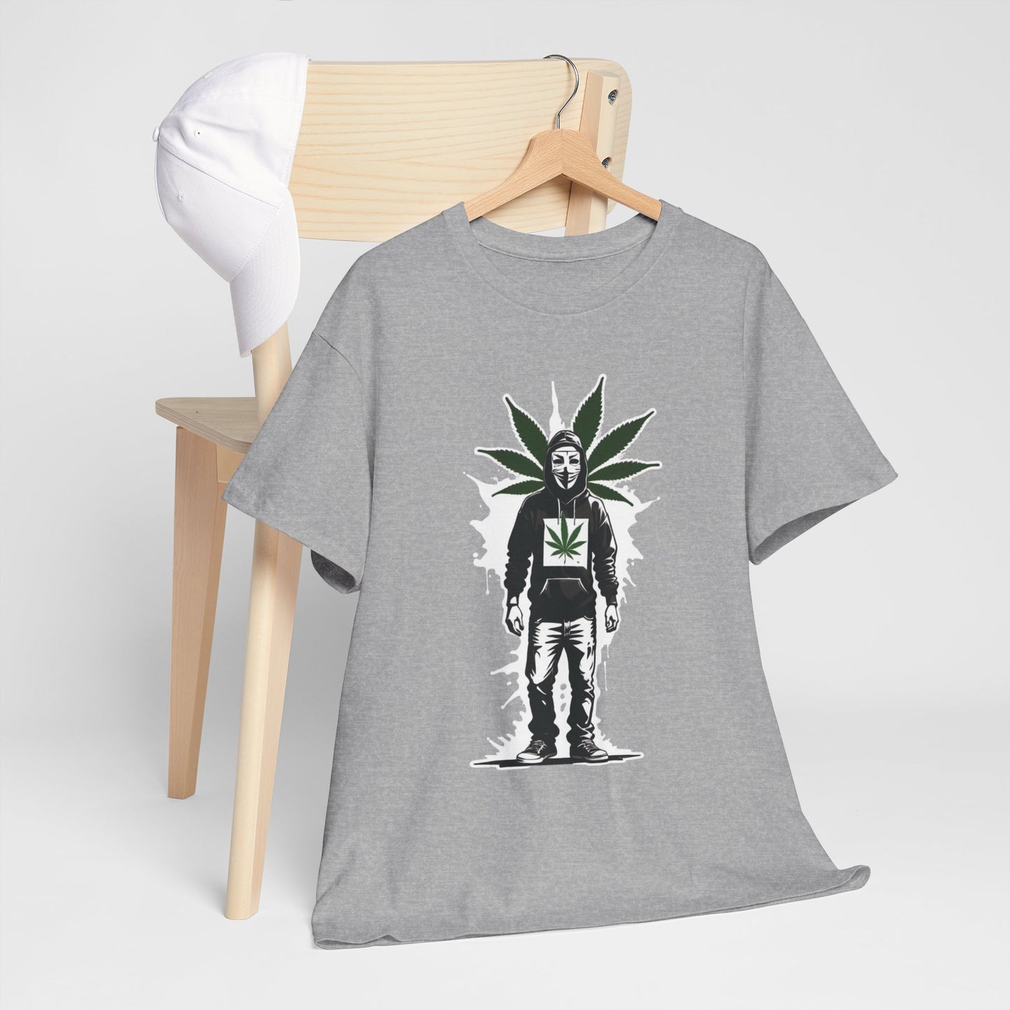 420 Stencil Graphic Tee — Leaf Hoodie Silhouette Shirt