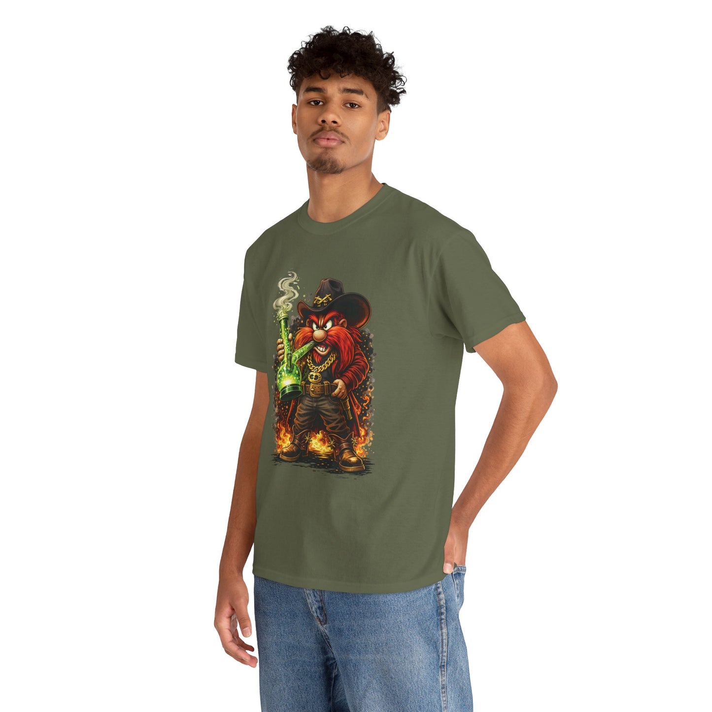 Viking Alchemist Graphic Tee — Fiery Dwarf with Potion