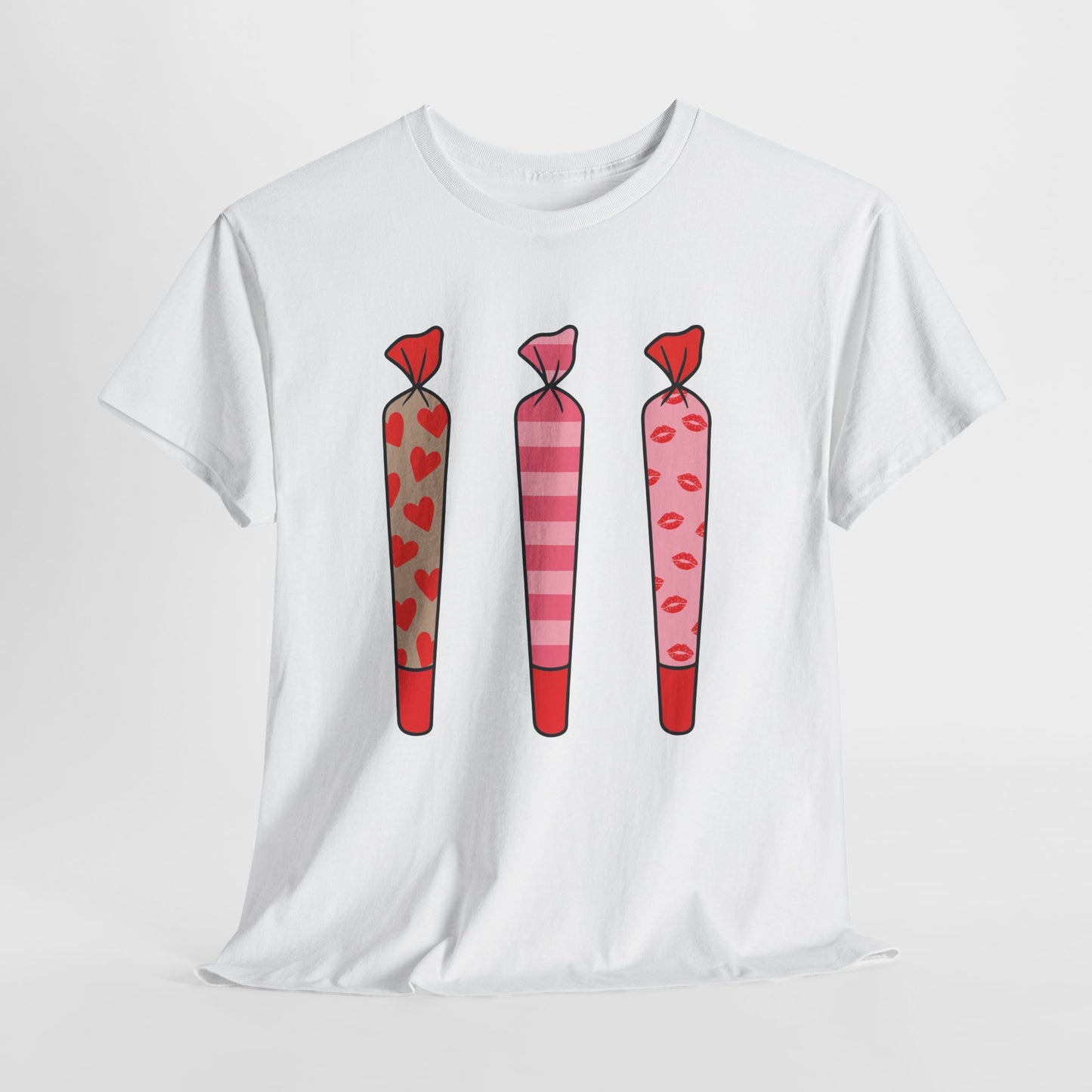 Valentine Joints Tee — Cute Pink Heart Joint Graphic T-Shirt