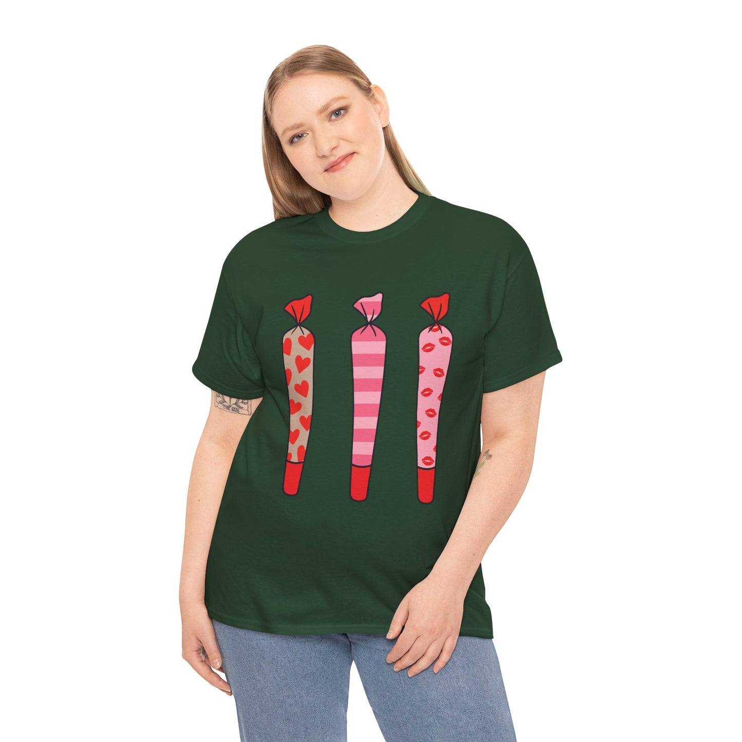 Valentine Joints Tee — Cute Pink Heart Joint Graphic T-Shirt