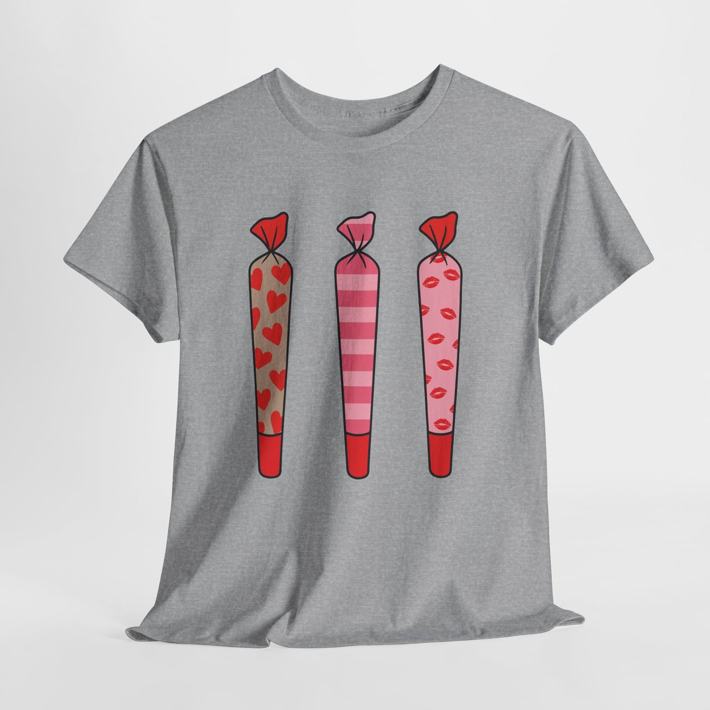 Valentine Joints Tee — Cute Pink Heart Joint Graphic T-Shirt