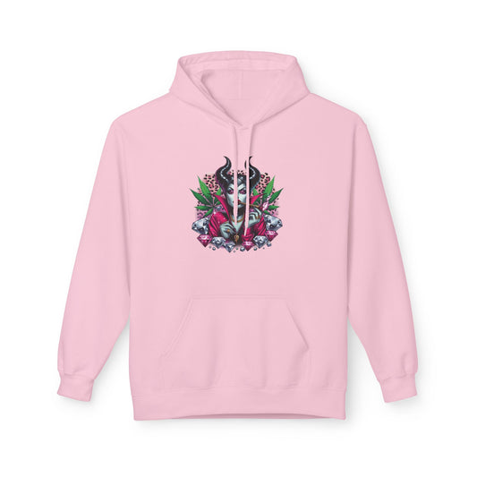 Floral Skull Hoodie – Goth Botanical Graphic Pullover